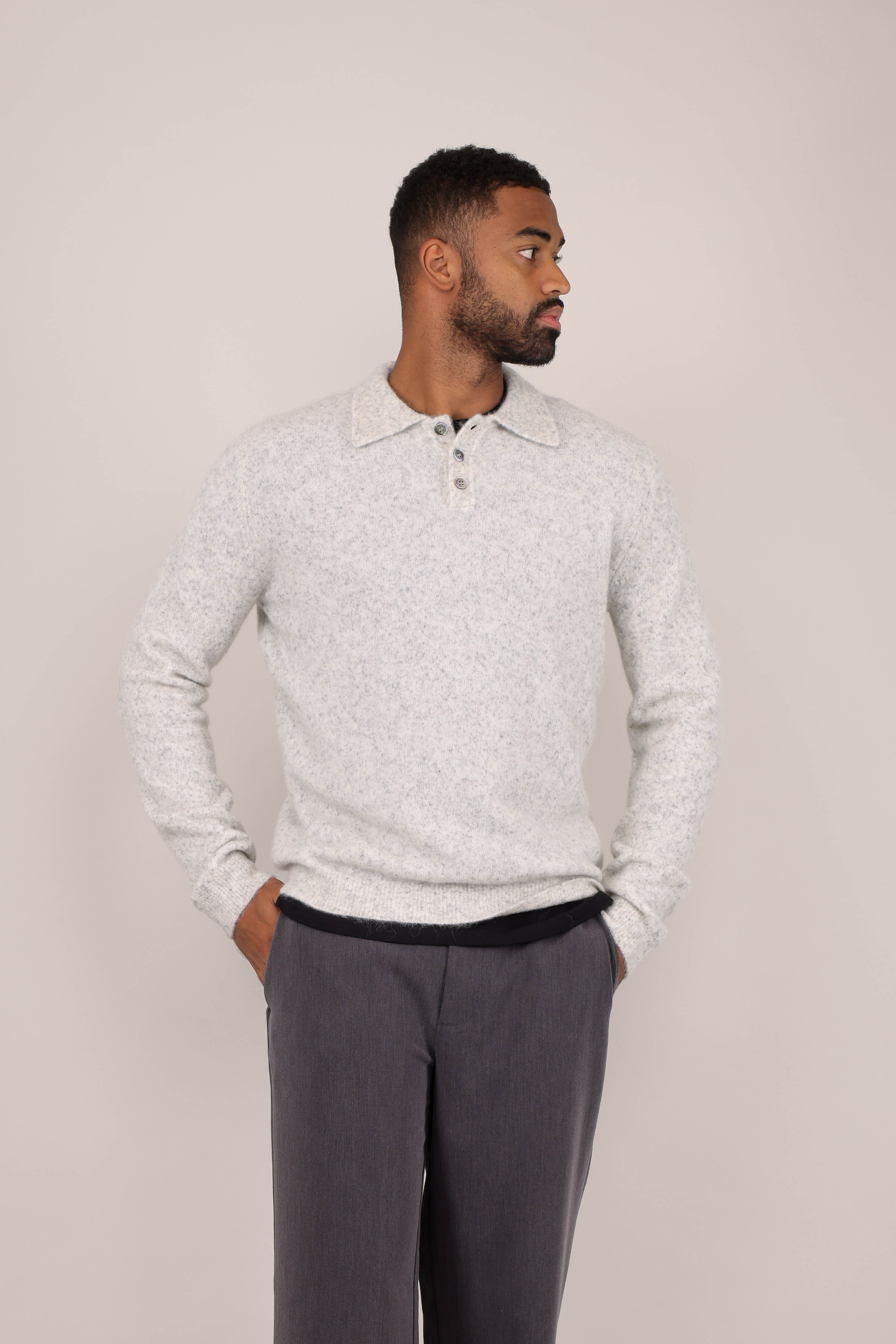 Urban Pioneers Male Adesola Sweater SWEATER LIGHT GREY MELANGE