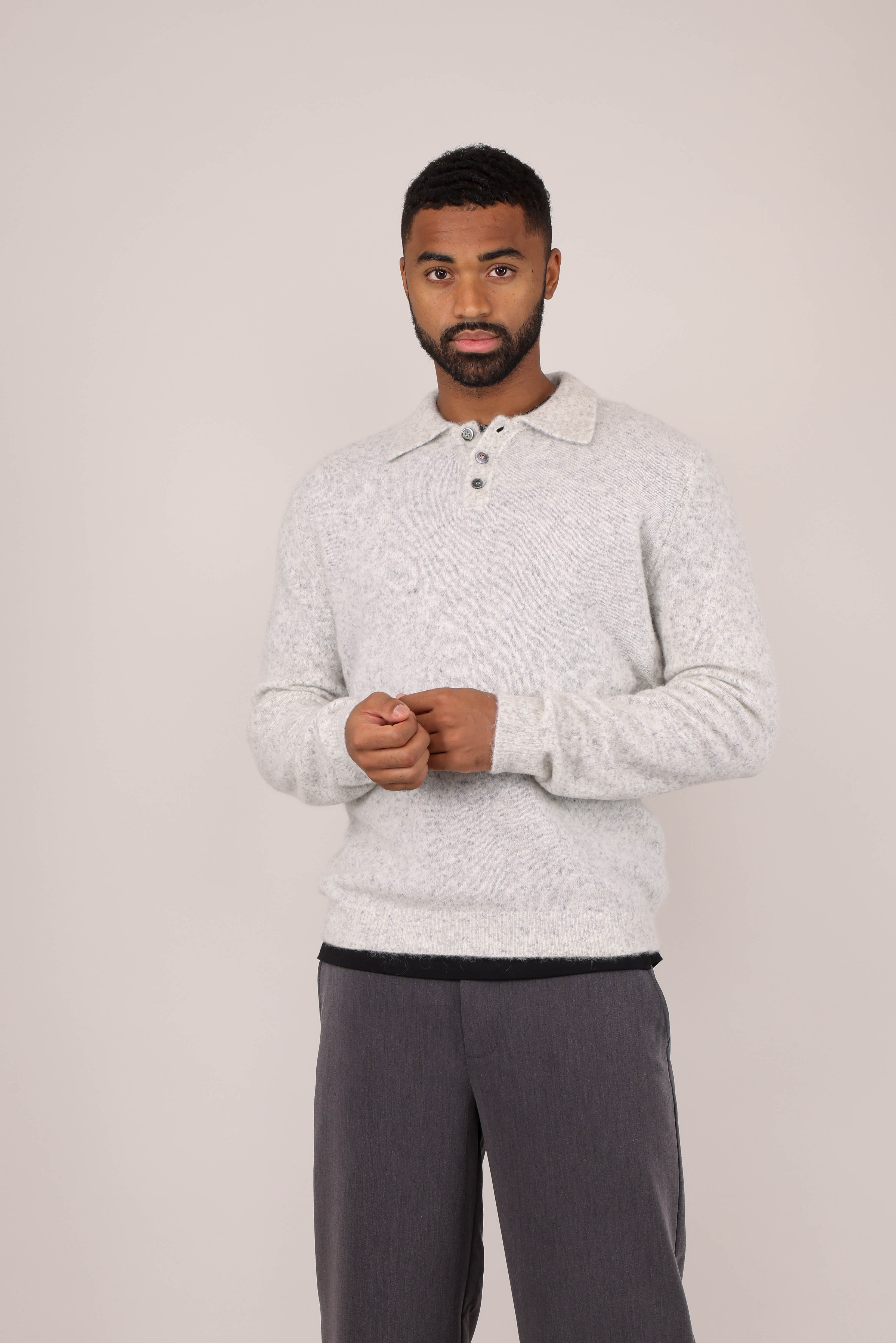 Urban Pioneers Male Adesola Sweater SWEATER LIGHT GREY MELANGE