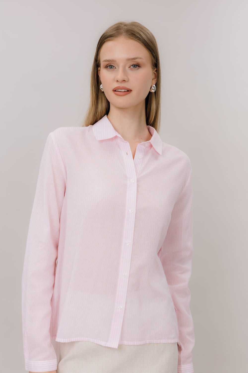 Urban Pioneers Female Aja Shirt SHIRT PINK STRIPES