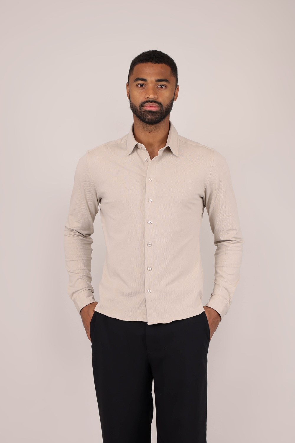 Urban Pioneers Male Alve LS Shirt SHIRT LIGHT SAND