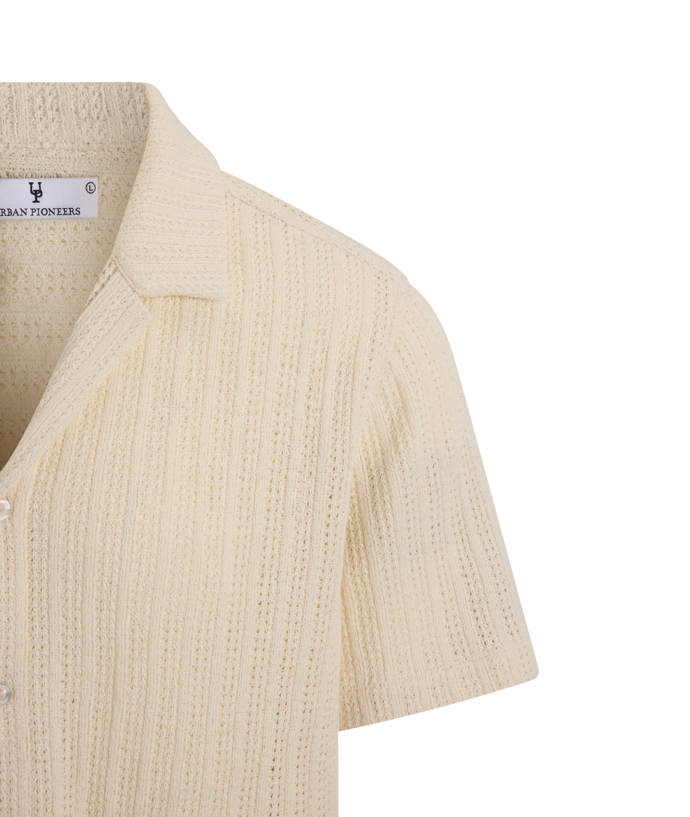 Urban Pioneers Male Amadeo SS Shirt SS SHIRT CREAM