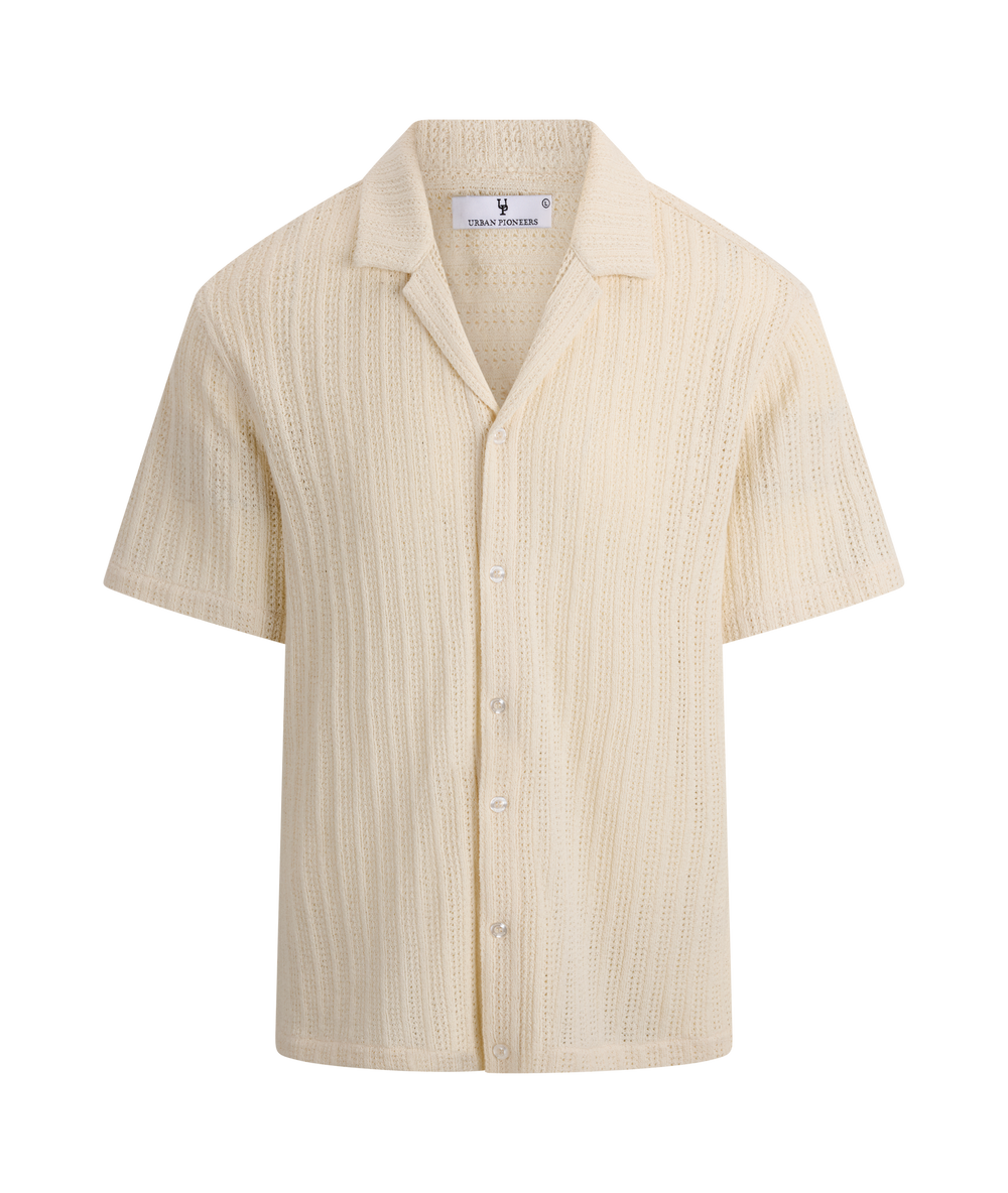 Urban Pioneers Male Amadeo SS Shirt SS SHIRT CREAM