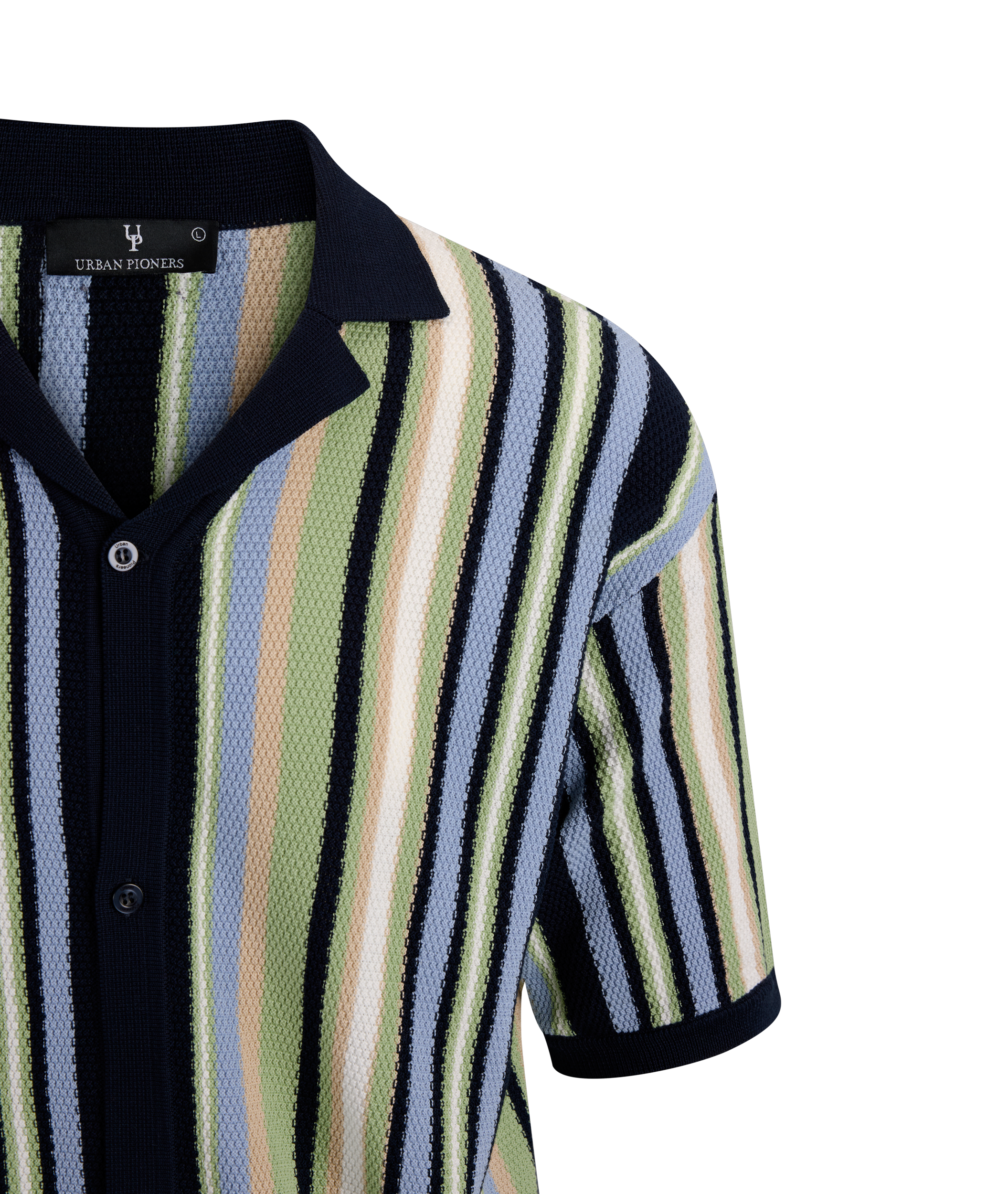 Urban Pioneers Male Armando SS Shirt SS SHIRT DARK NAVY MULTI