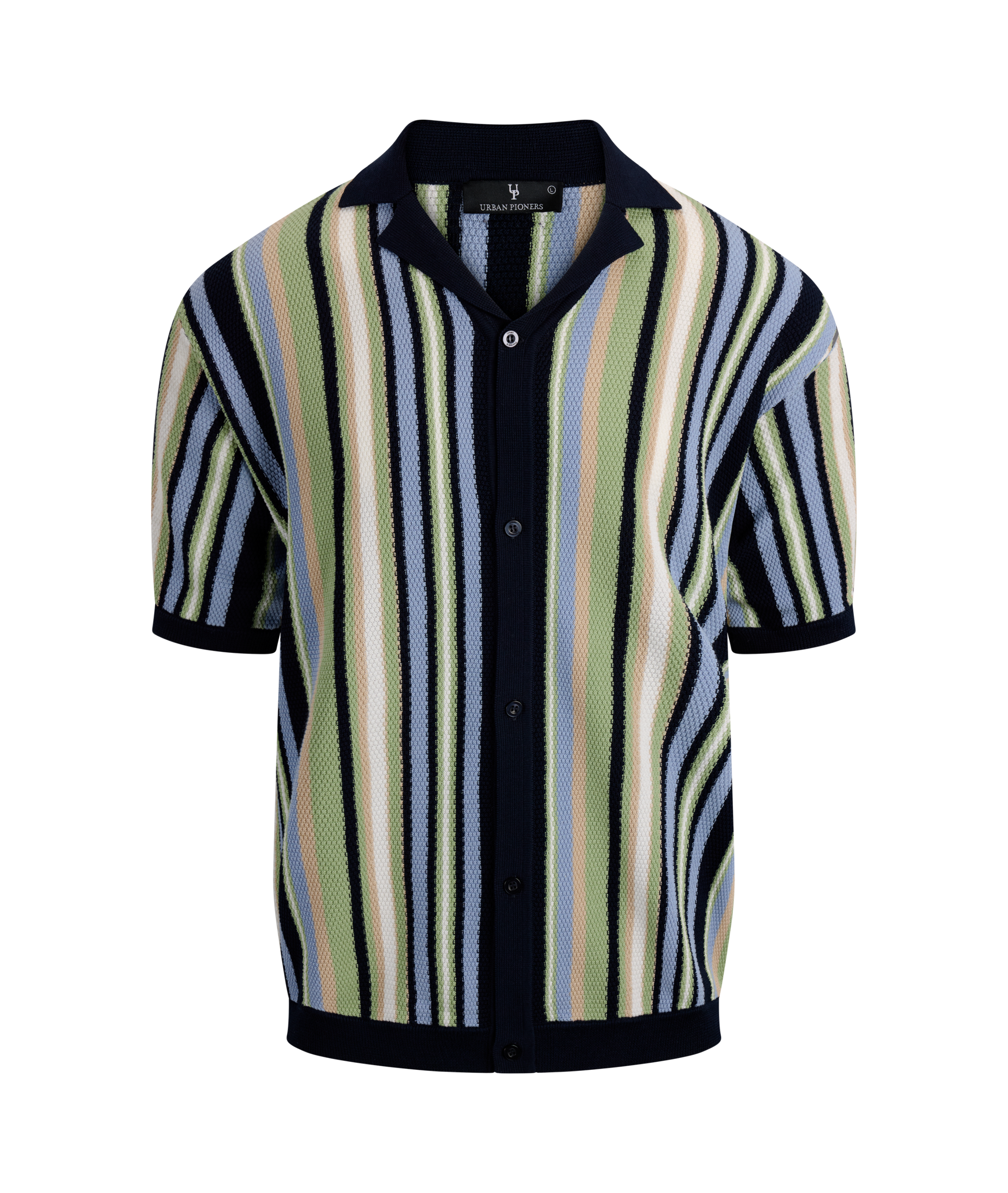 Urban Pioneers Male Armando SS Shirt SS SHIRT DARK NAVY MULTI