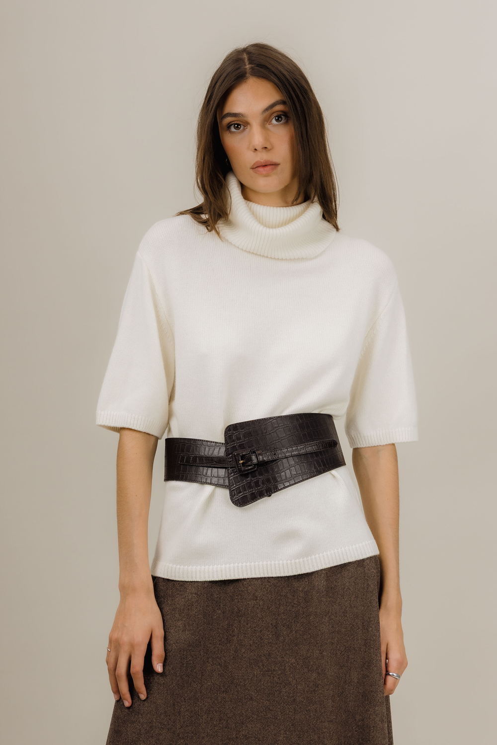 Urban Pioneers Female Arwyn SS Turtleneck SWEATER CREAM
