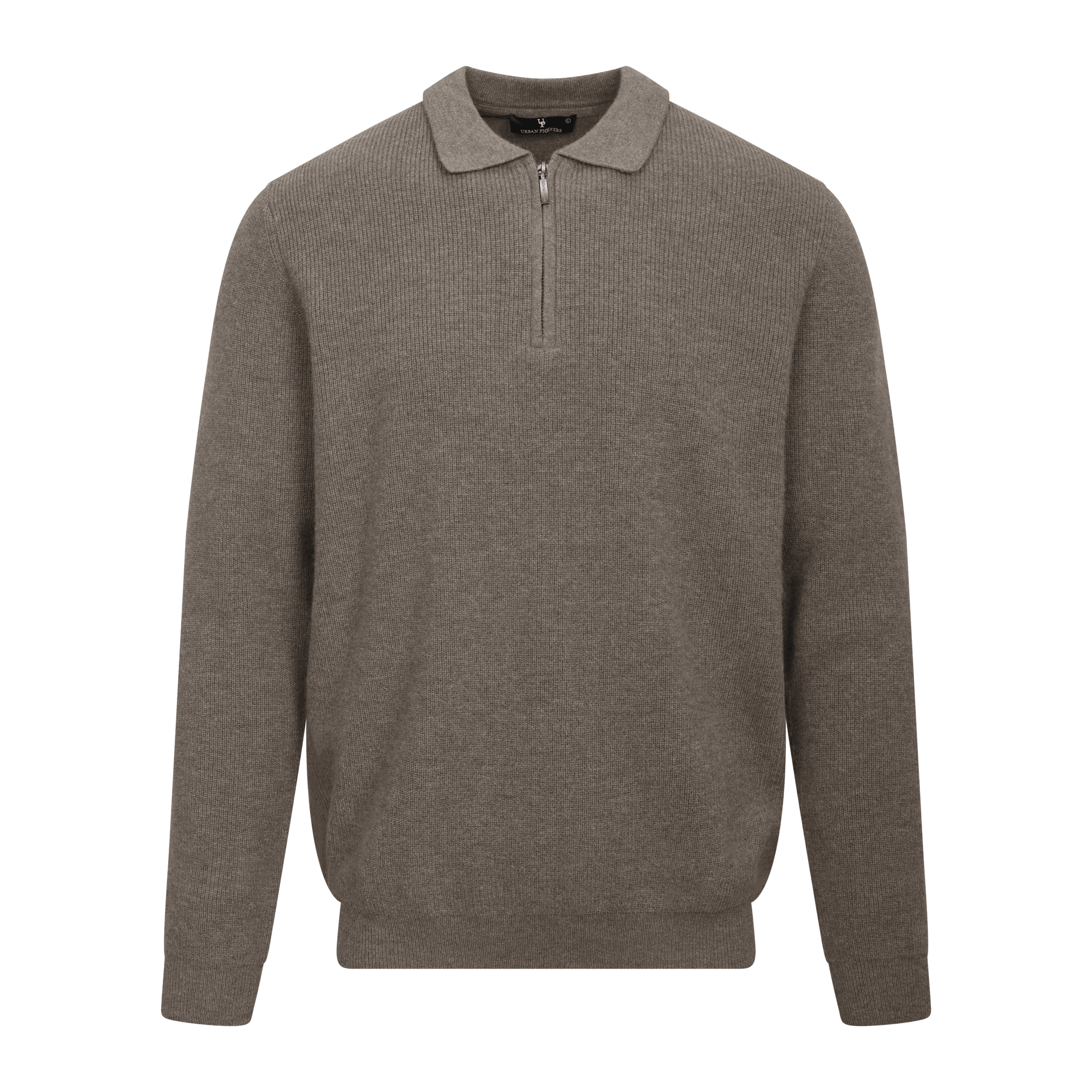 Urban Pioneers Male Austin Half-zip SWEATER MID BROWN