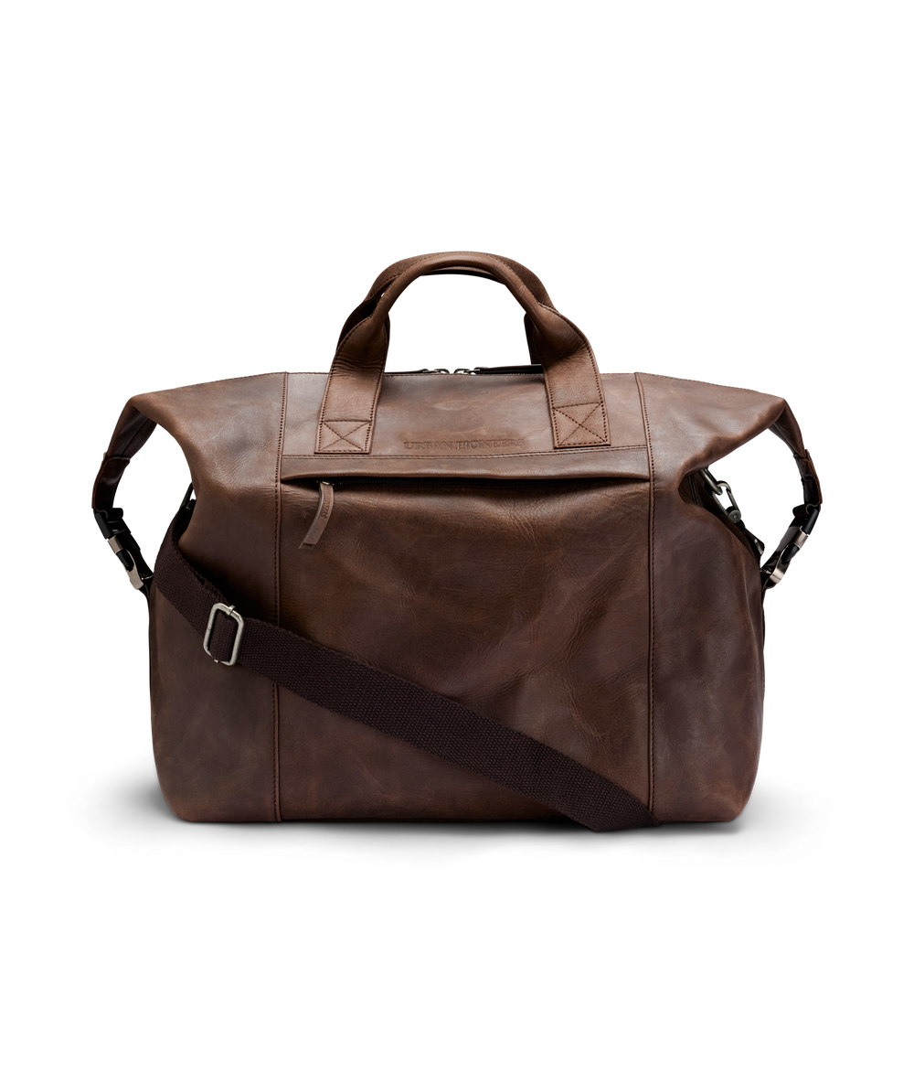 Urban Pioneers Uni Bari Leather Weekend bag BAG DARK BROWN