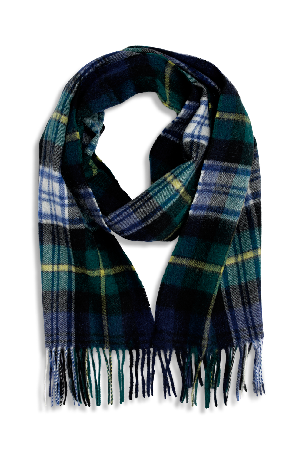 Urban Pioneers Male Beaumont Check Wool Scarf SCARF NAVY CHECK