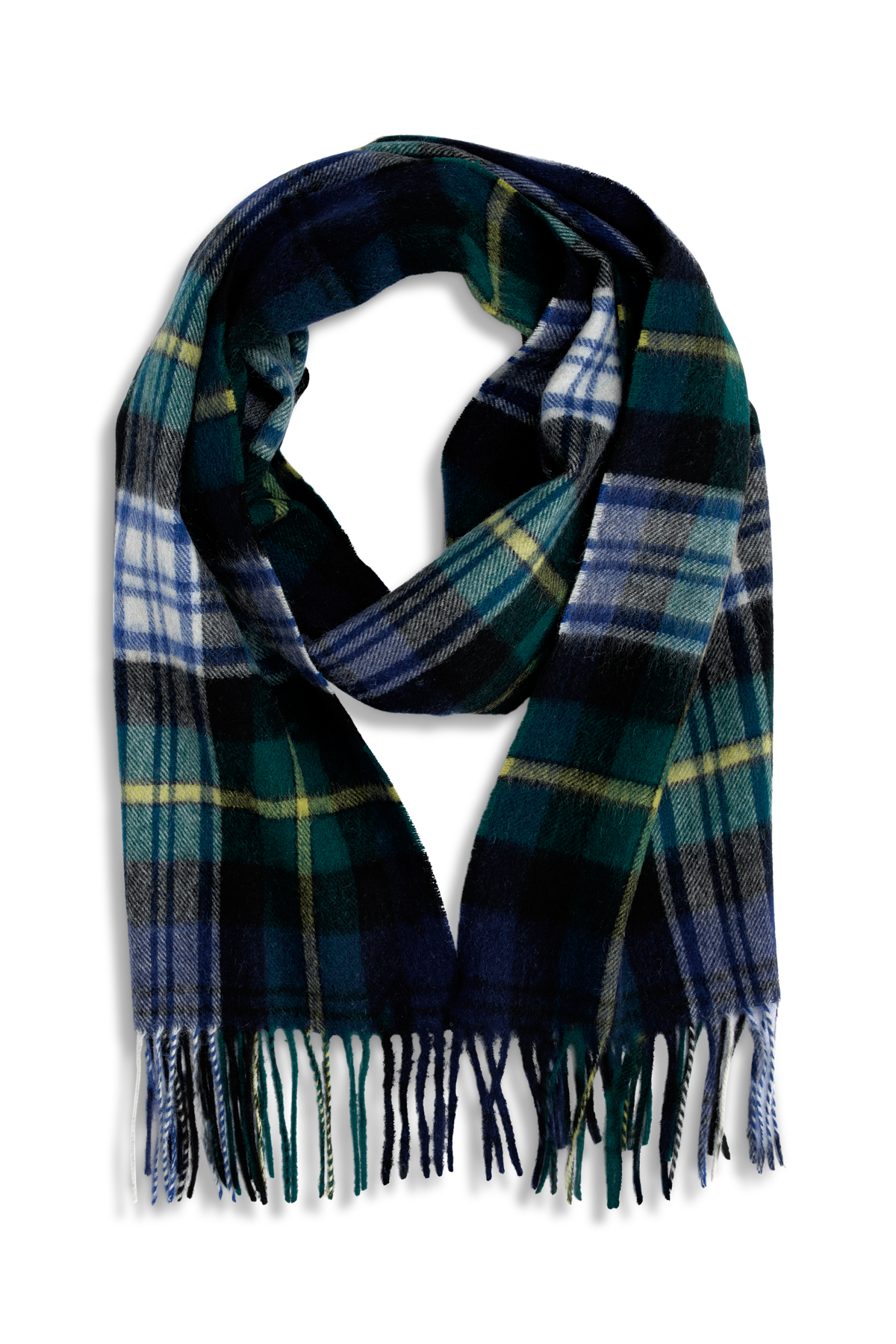 Urban Pioneers Male Beaumont Check Wool Scarf SCARF NAVY CHECK