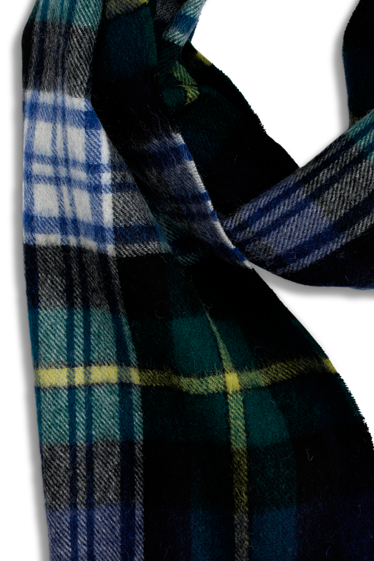 Urban Pioneers Male Beaumont Check Wool Scarf SCARF NAVY CHECK