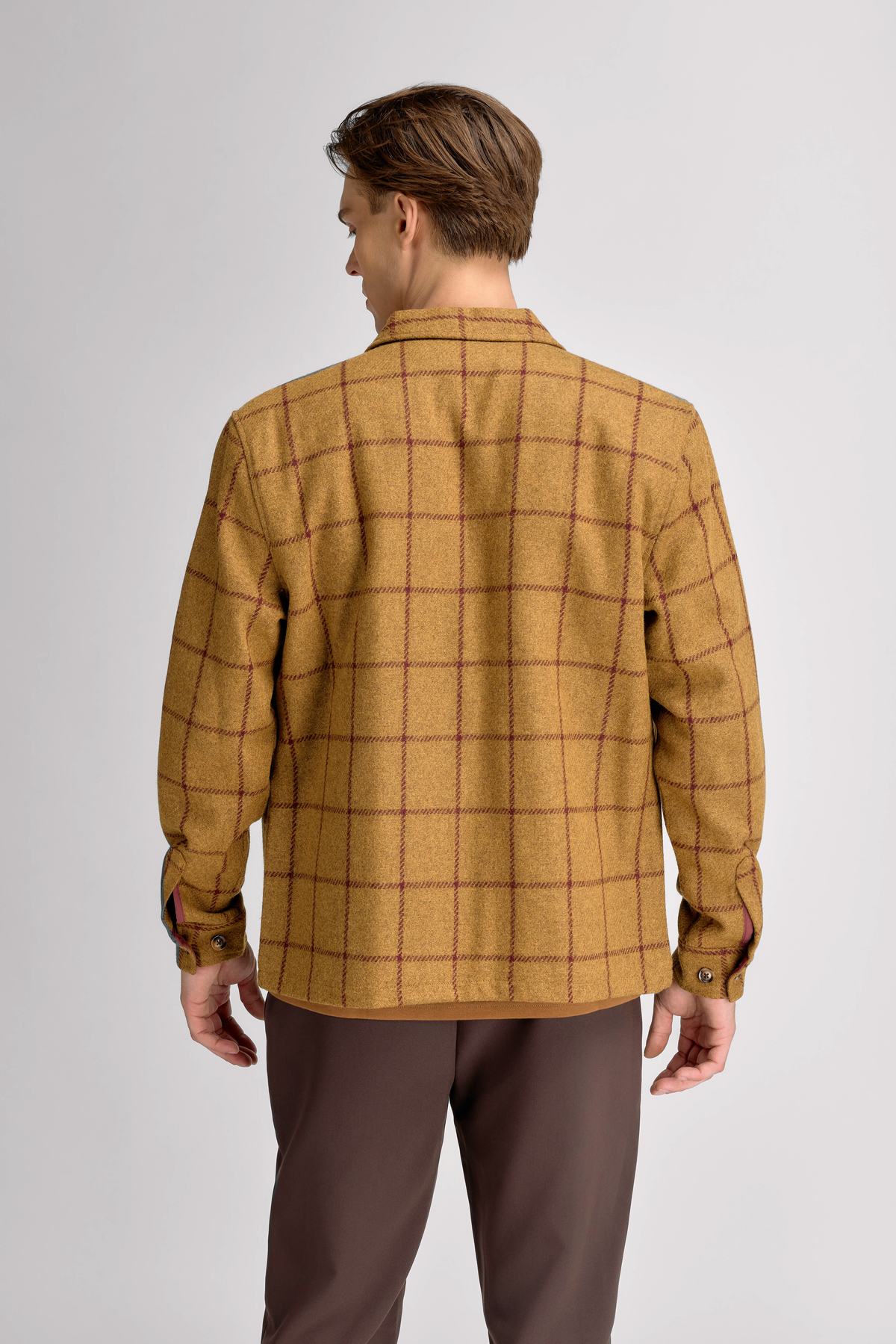 Urban Pioneers Male Benedict Padded Wool Overshirt OVERSHIRT HONEY CHECK
