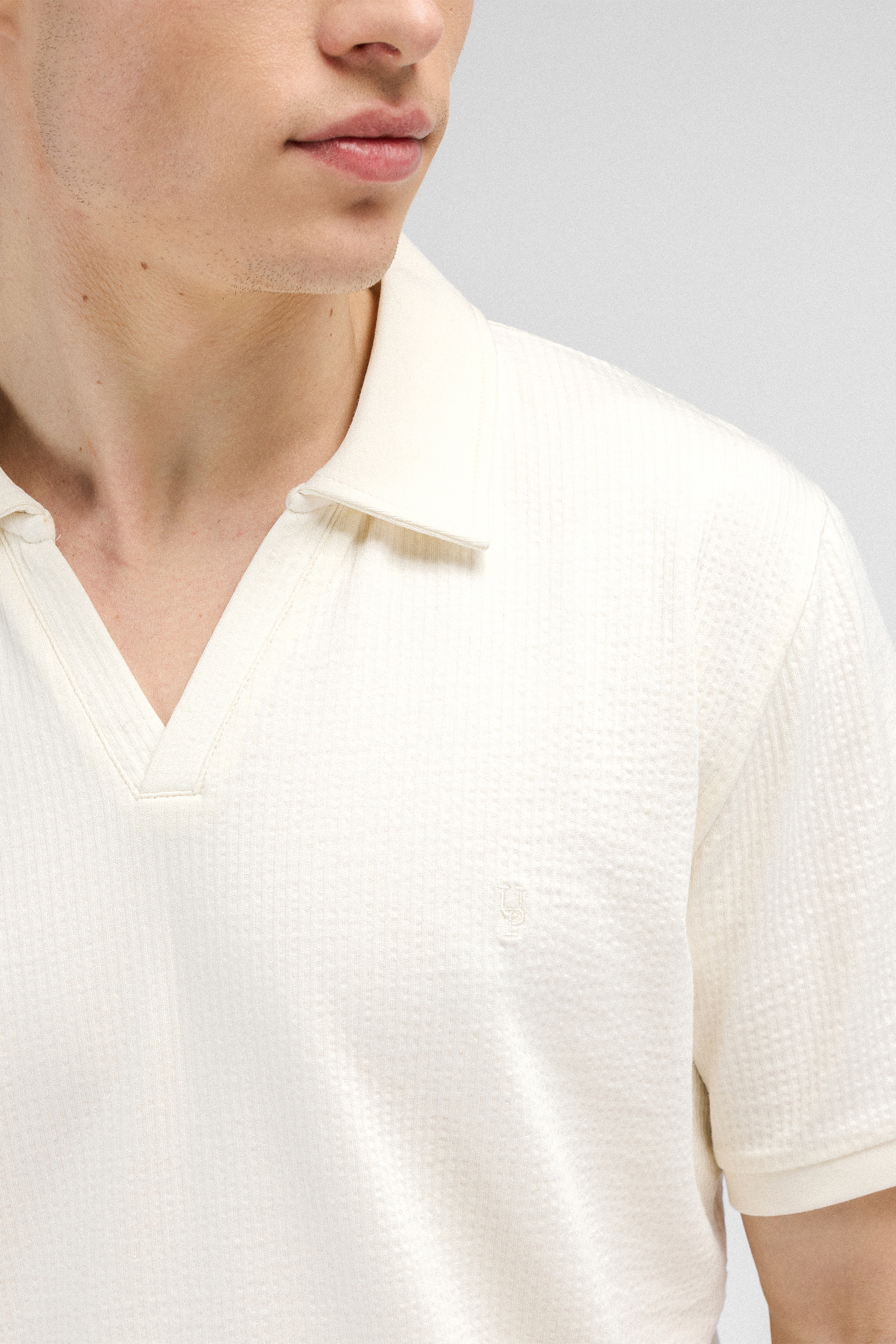 Urban Pioneers Male Bjorn Pique PIQUE CREAM