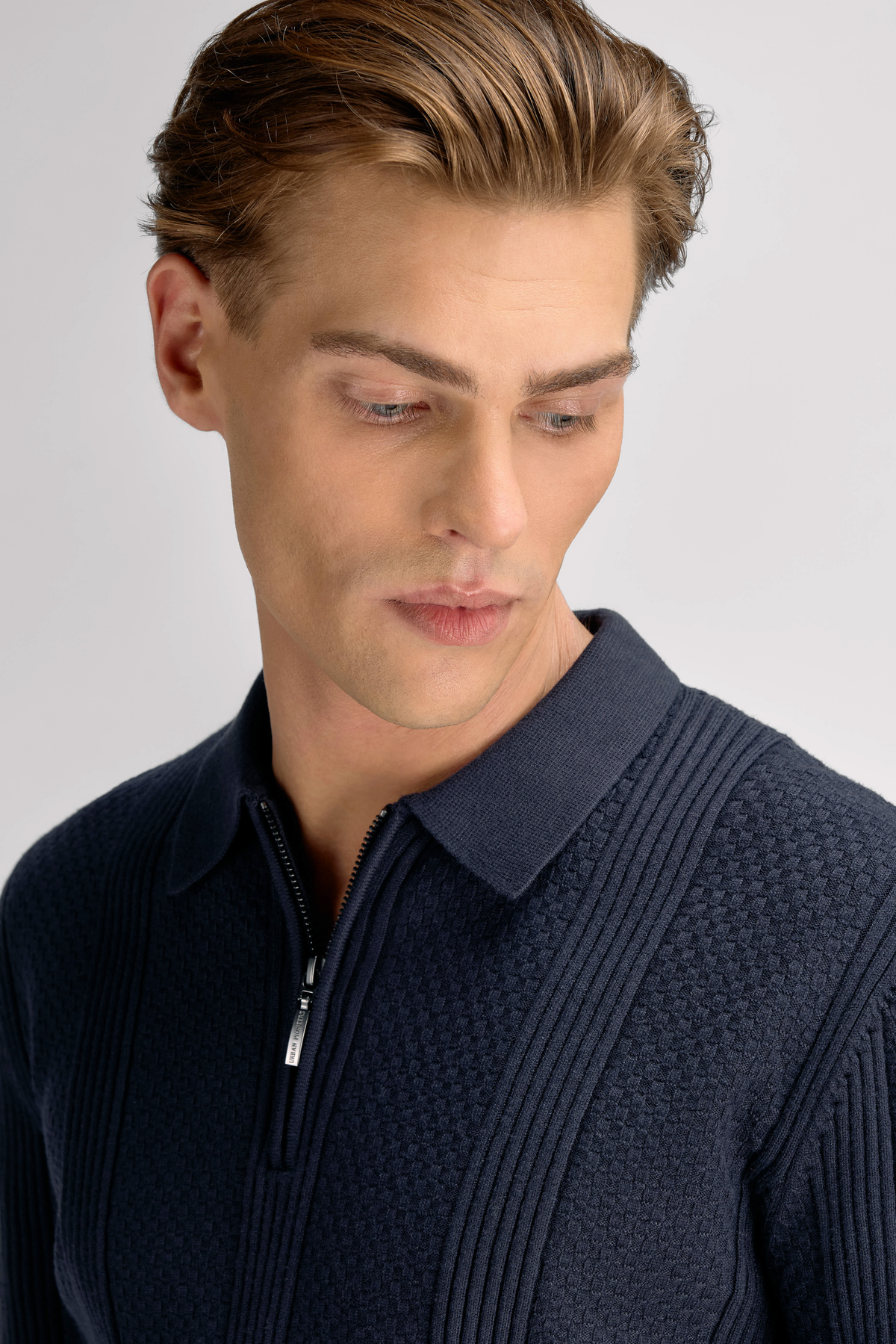 Urban Pioneers Male Casper Half-Zip SWEATER DARK NAVY
