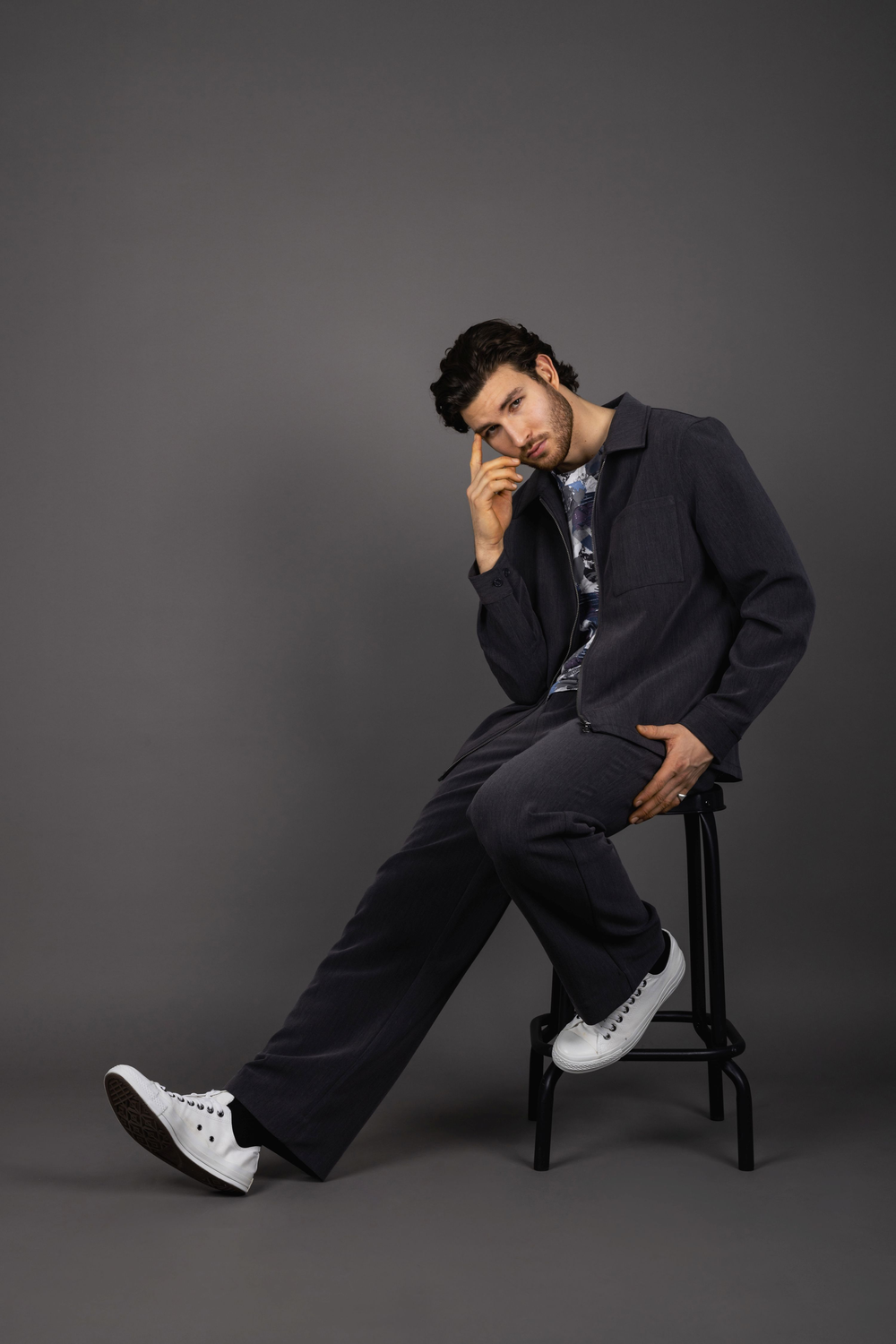 Urban Pioneers Male Cassedy Overshirt SHIRT CHARCOAL