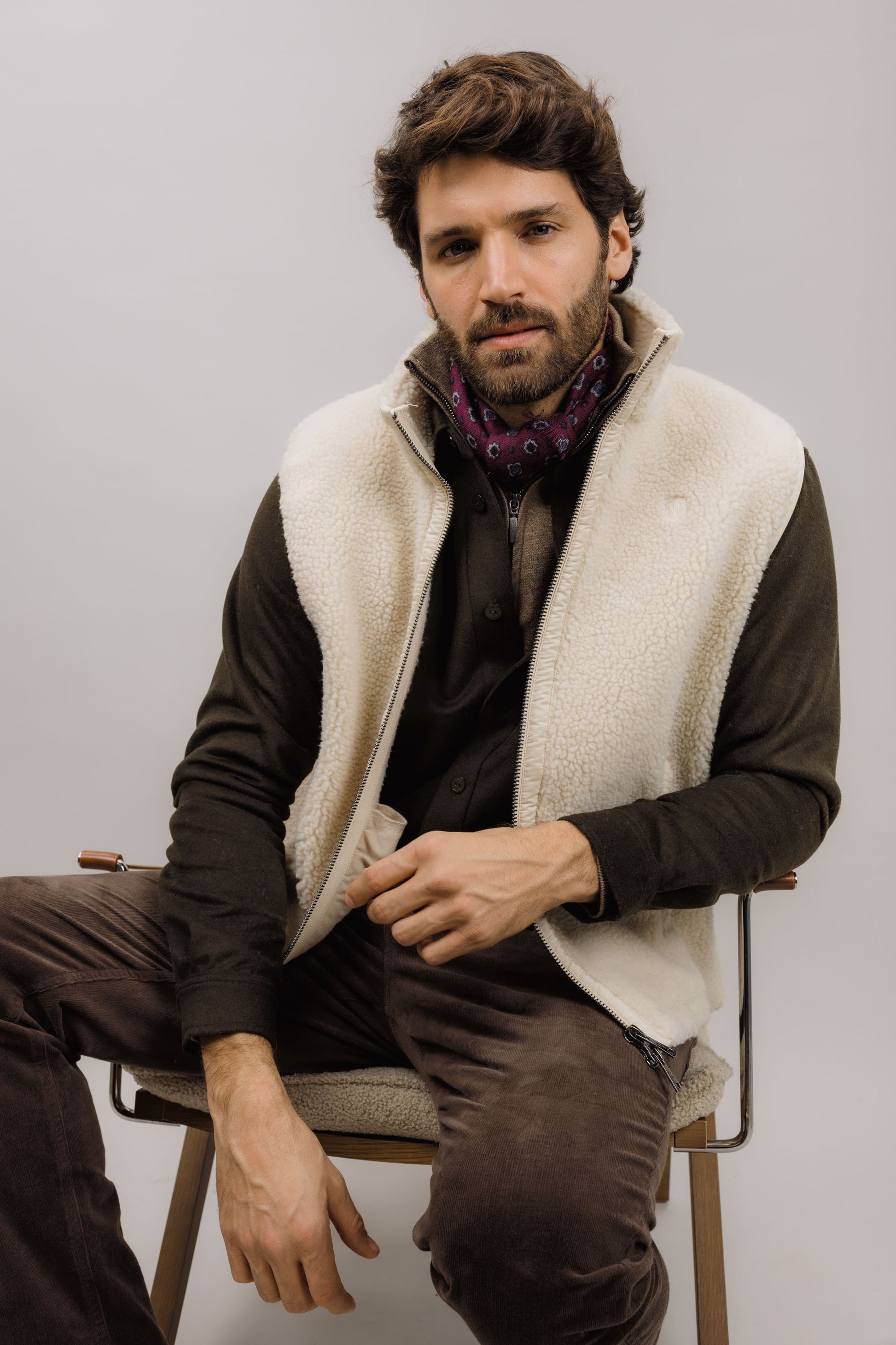 Urban Pioneers Male Corbin Fleece Vest VEST LIGHT SAND