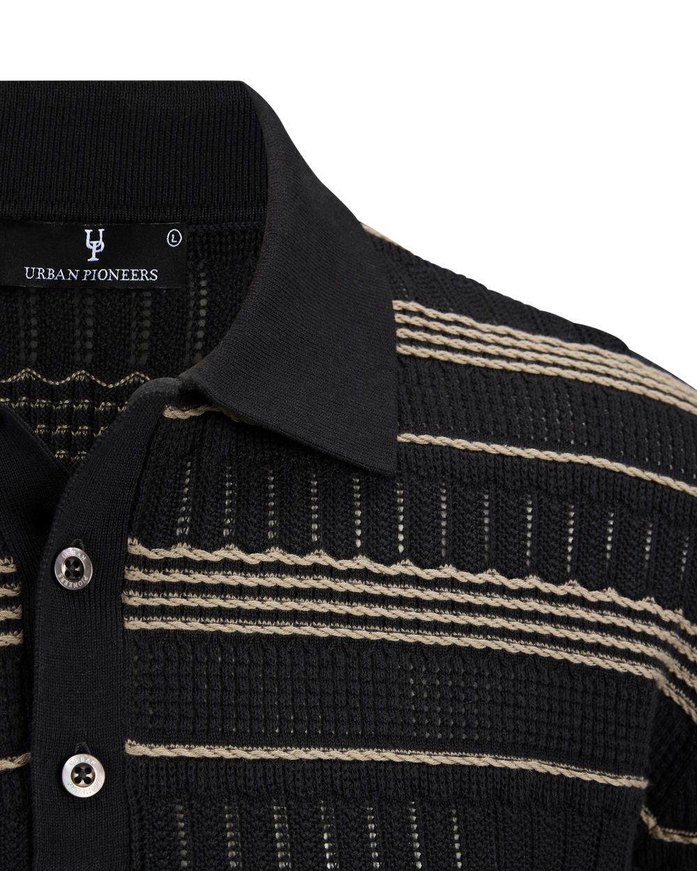 Urban Pioneers Male Corrado Pique PIQUE BLACK