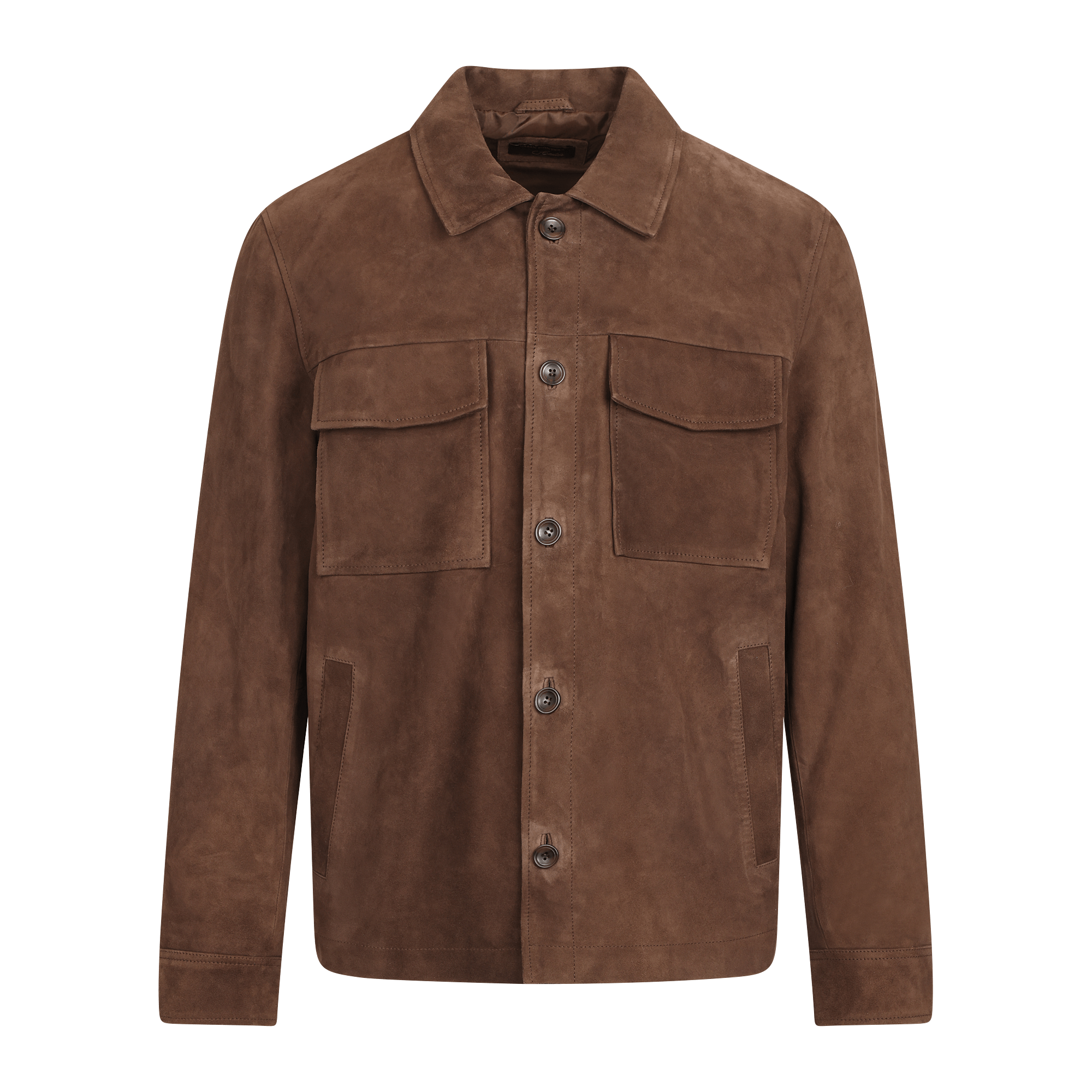 Urban Pioneers Male Cruz Suede Overshirt SHIRT CHOCOLATE BROWN