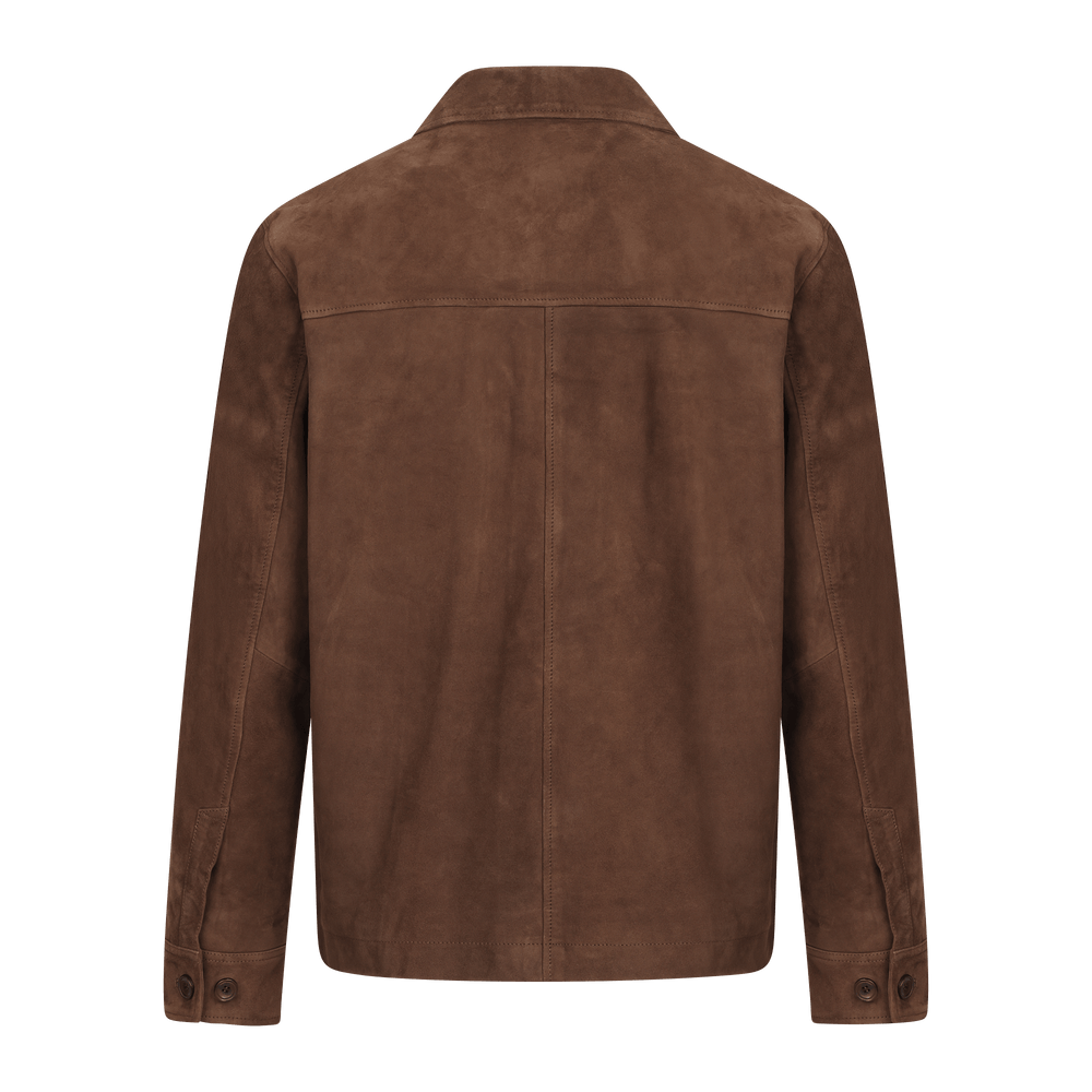 Urban Pioneers Male Cruz Suede Overshirt SHIRT CHOCOLATE BROWN