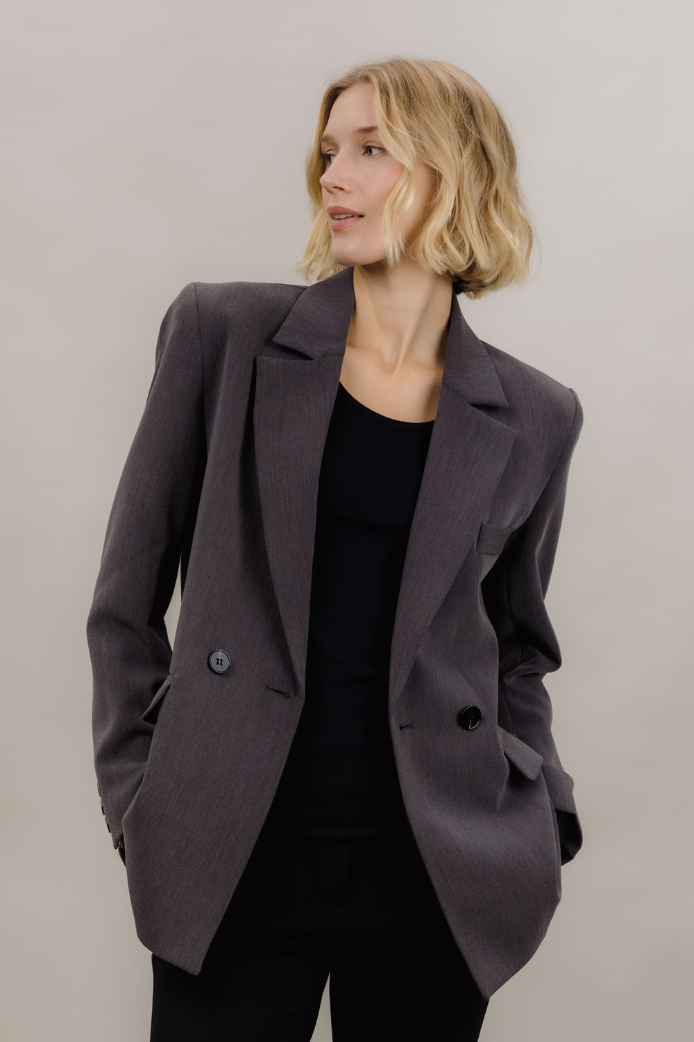 Urban Pioneers Female Devaki Blazer BLAZER CHARCOAL