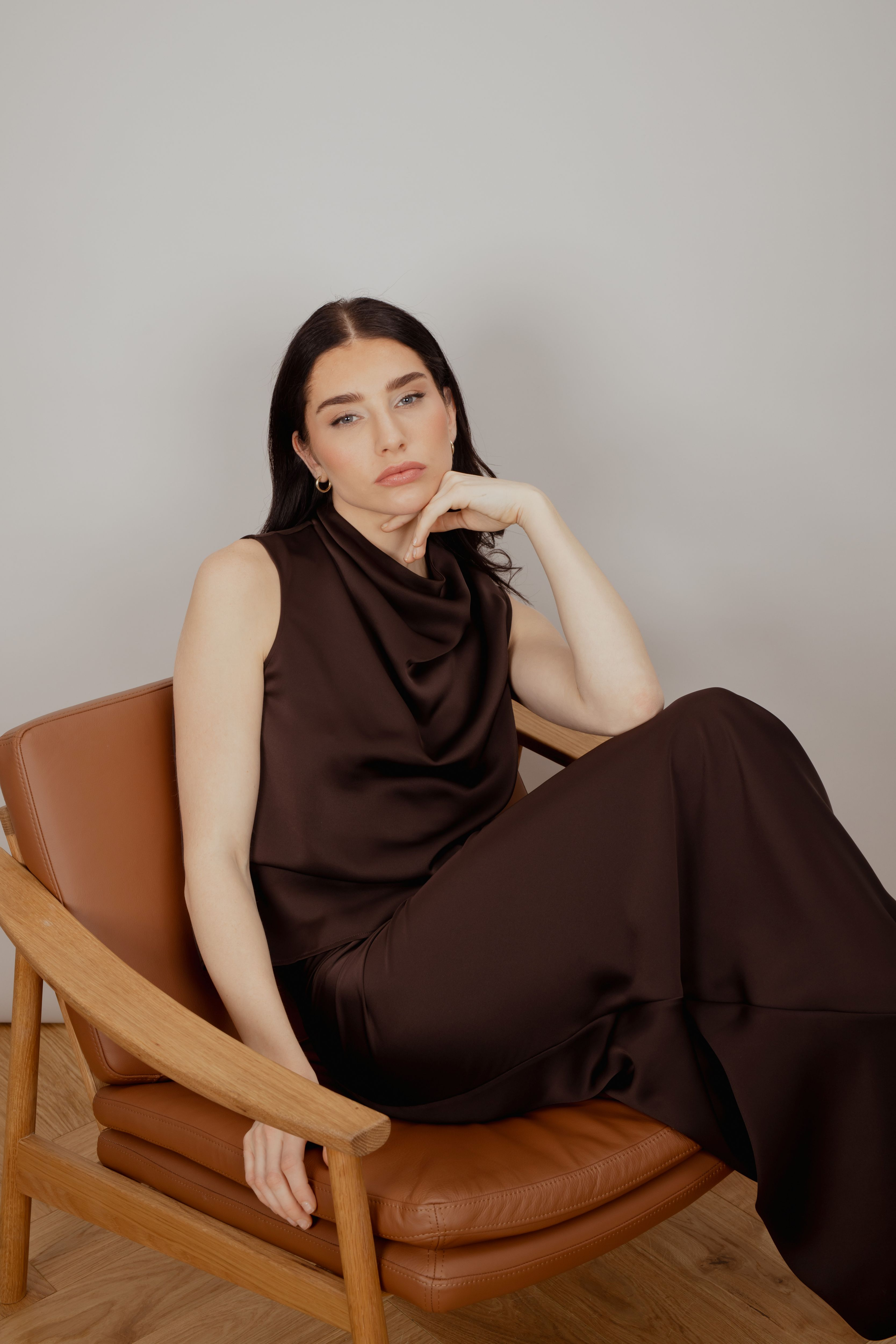 Urban Pioneers Female Ellinor Top TOP BLACK COFFEE