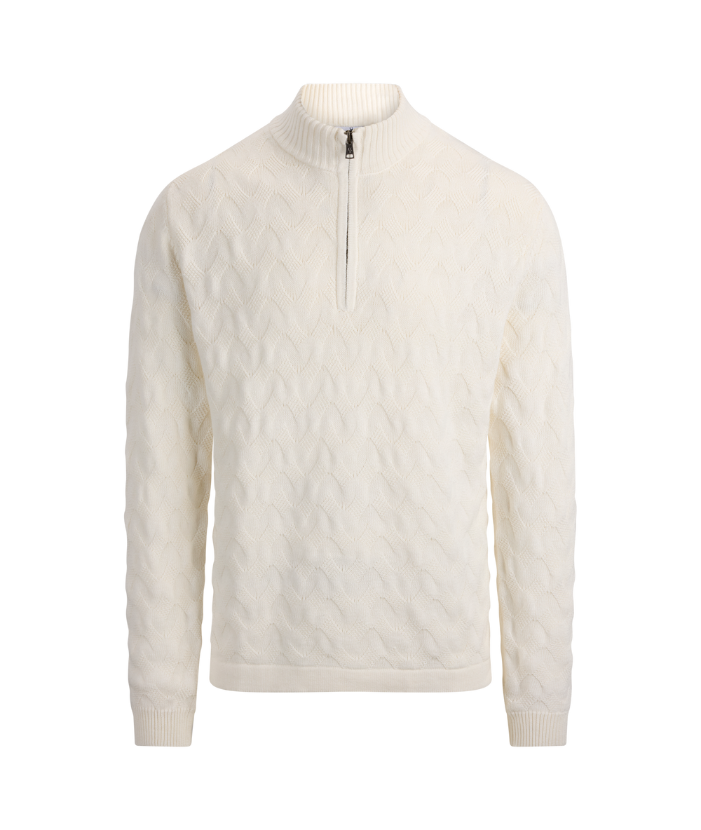 Urban Pioneers Male Ernesto Half-zip SWEATER CREAM