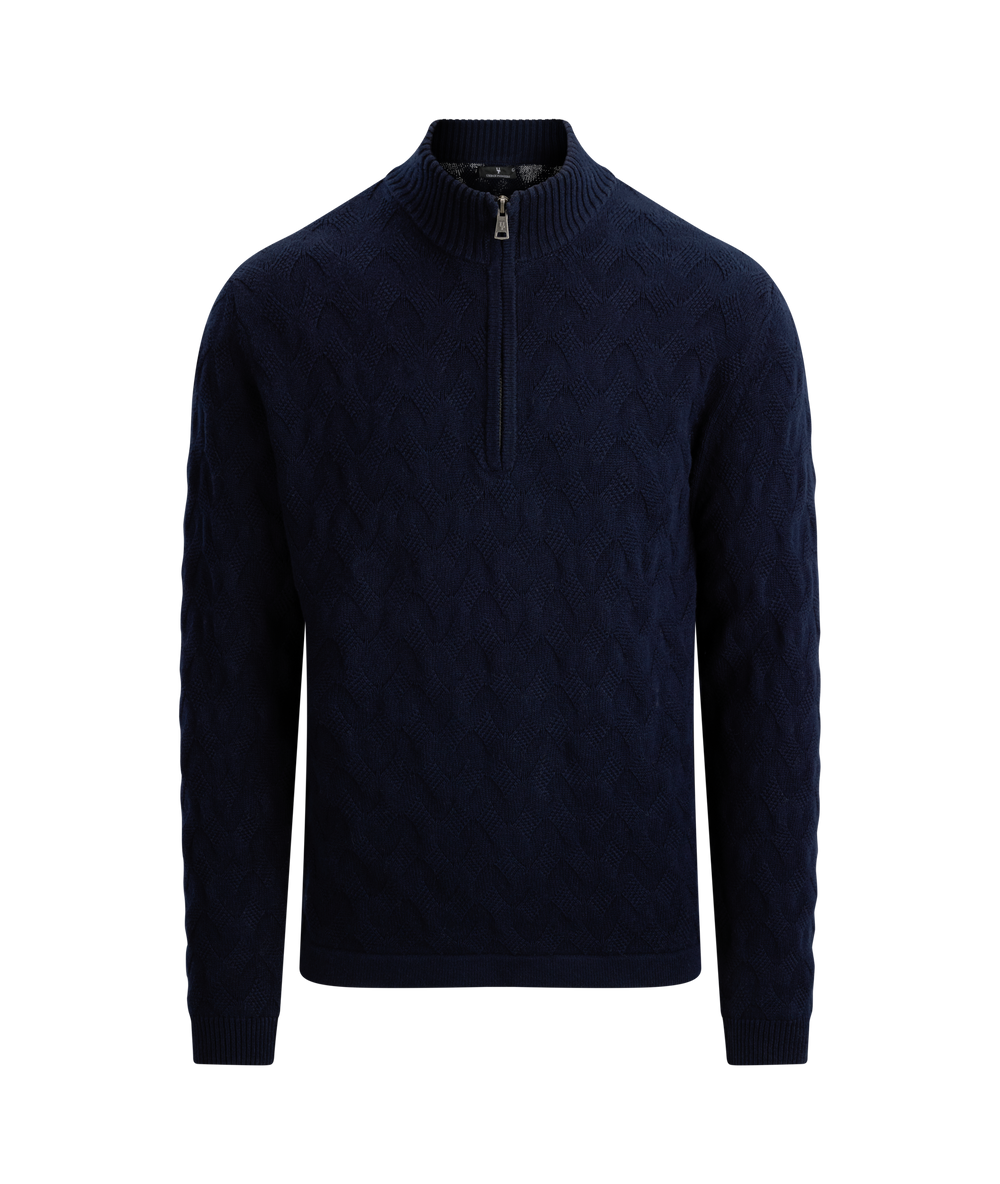 Urban Pioneers Male Ernesto Half-zip SWEATER DARK NAVY