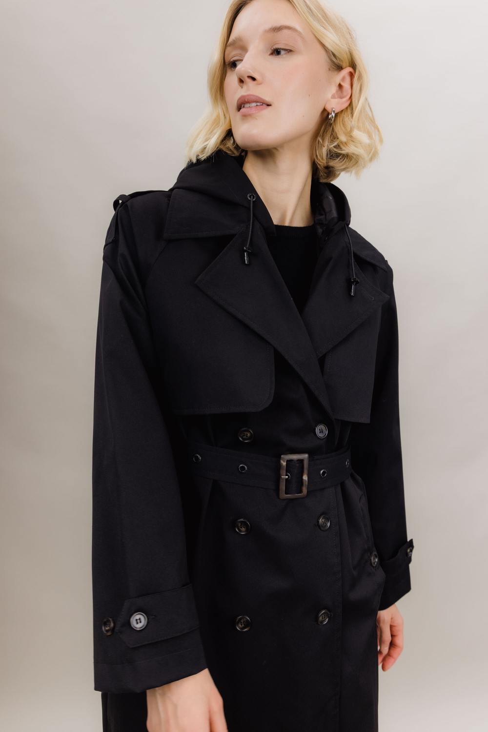Urban Pioneers Female Fadoura Trench Coat COAT BLACK