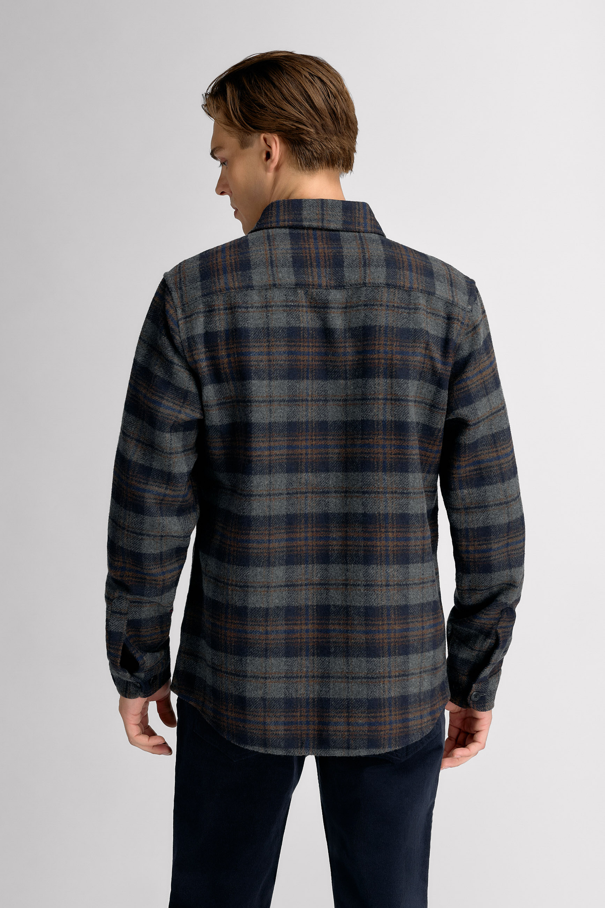 Urban Pioneers Male Felix LS Shirt SHIRT NAVY CHECK