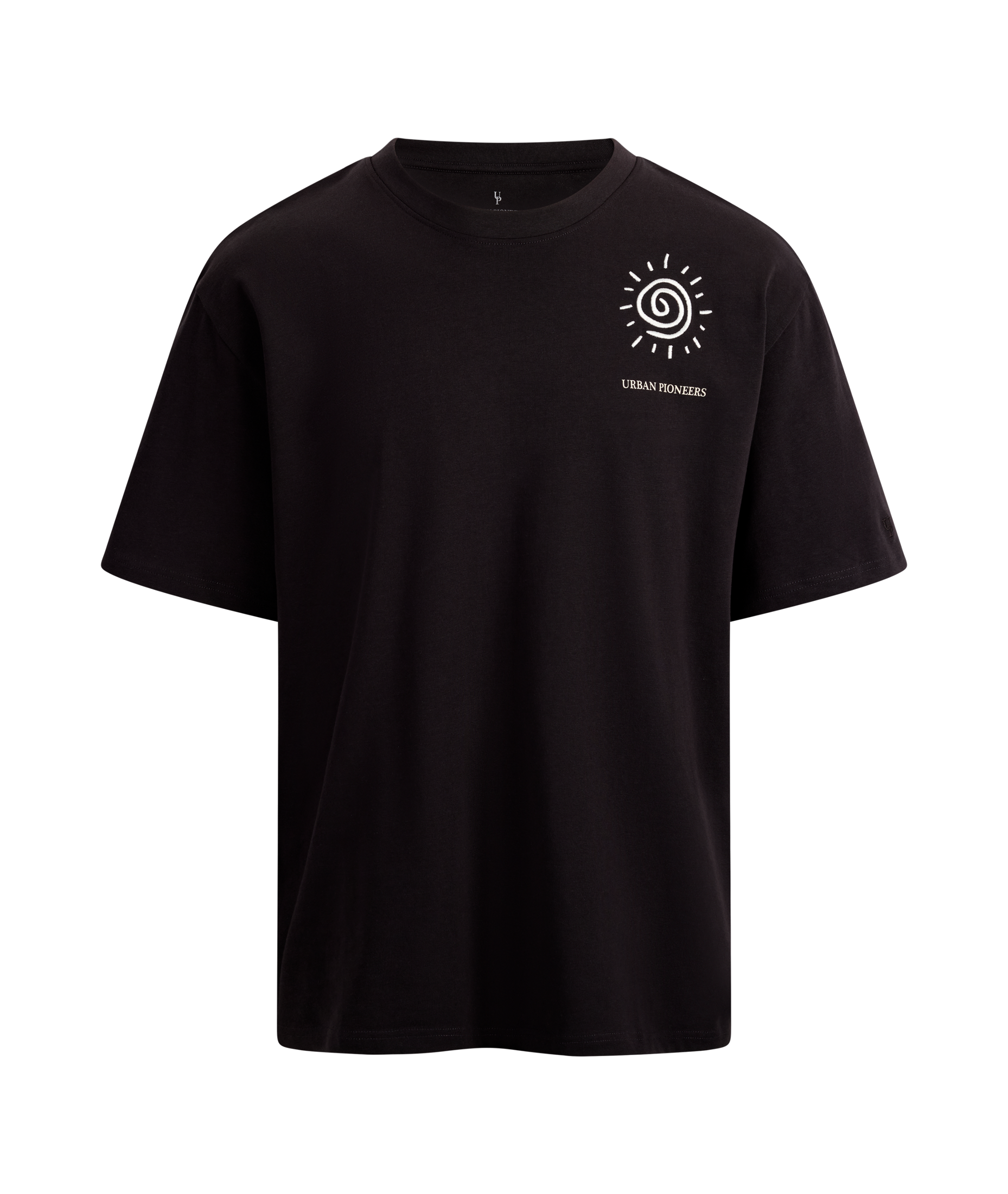 Urban Pioneers Male Flavio Tee T-SHIRT WASHED BLACK SURFER