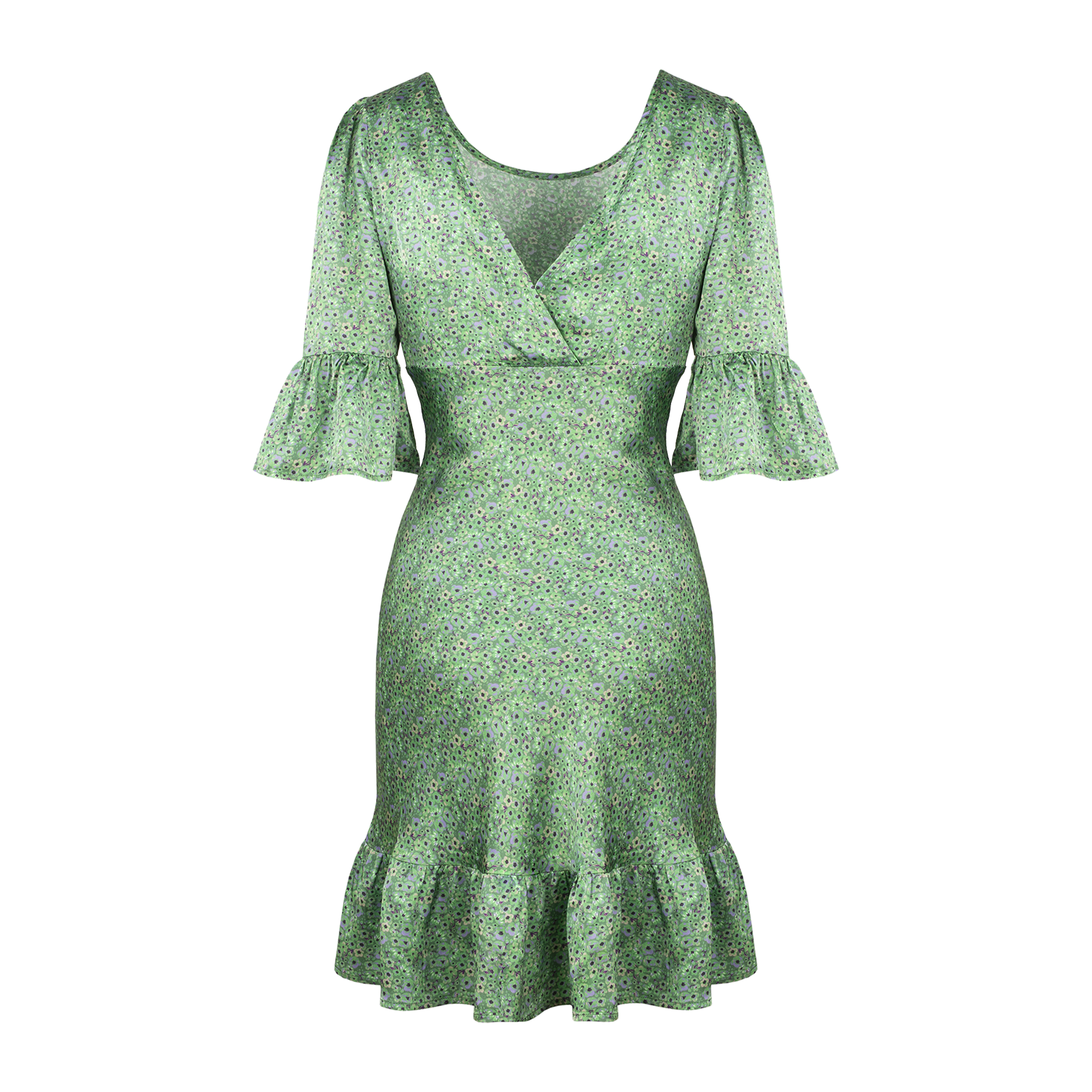 Urban Pioneers Female Florence Dress DRESS GREEN AOP