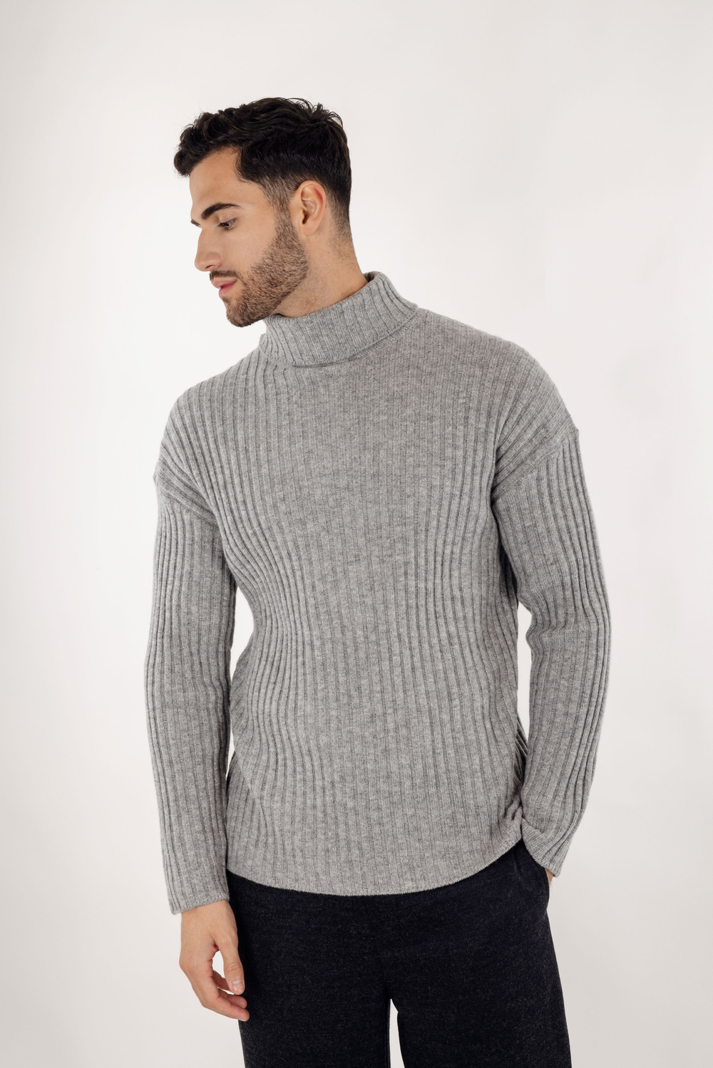 Urban Pioneers Male Franklin Turtle SWEATER GREY MELANGE