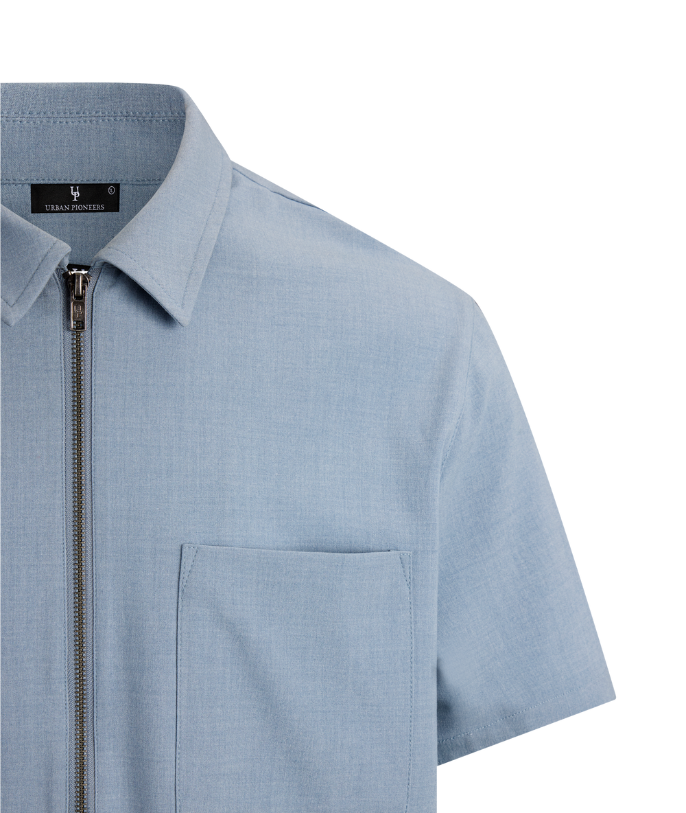 Urban Pioneers Male Giacomo SS Shirt SS SHIRT LIGHT BLUE
