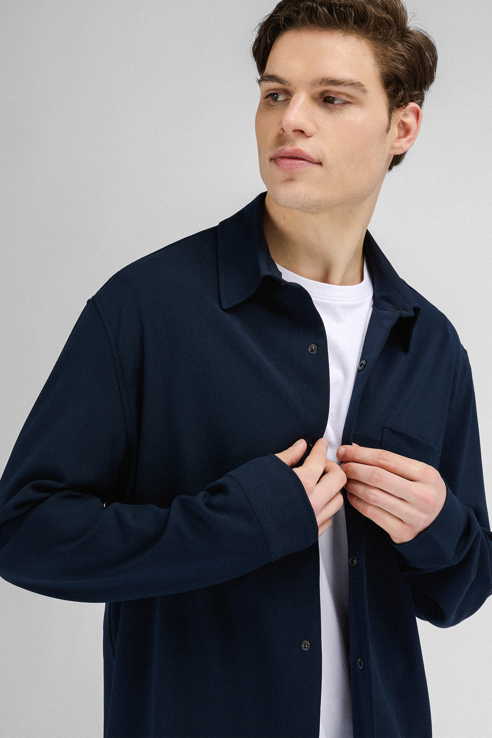 Urban Pioneers Male Gilbert LS Shirt SHIRT DARK NAVY