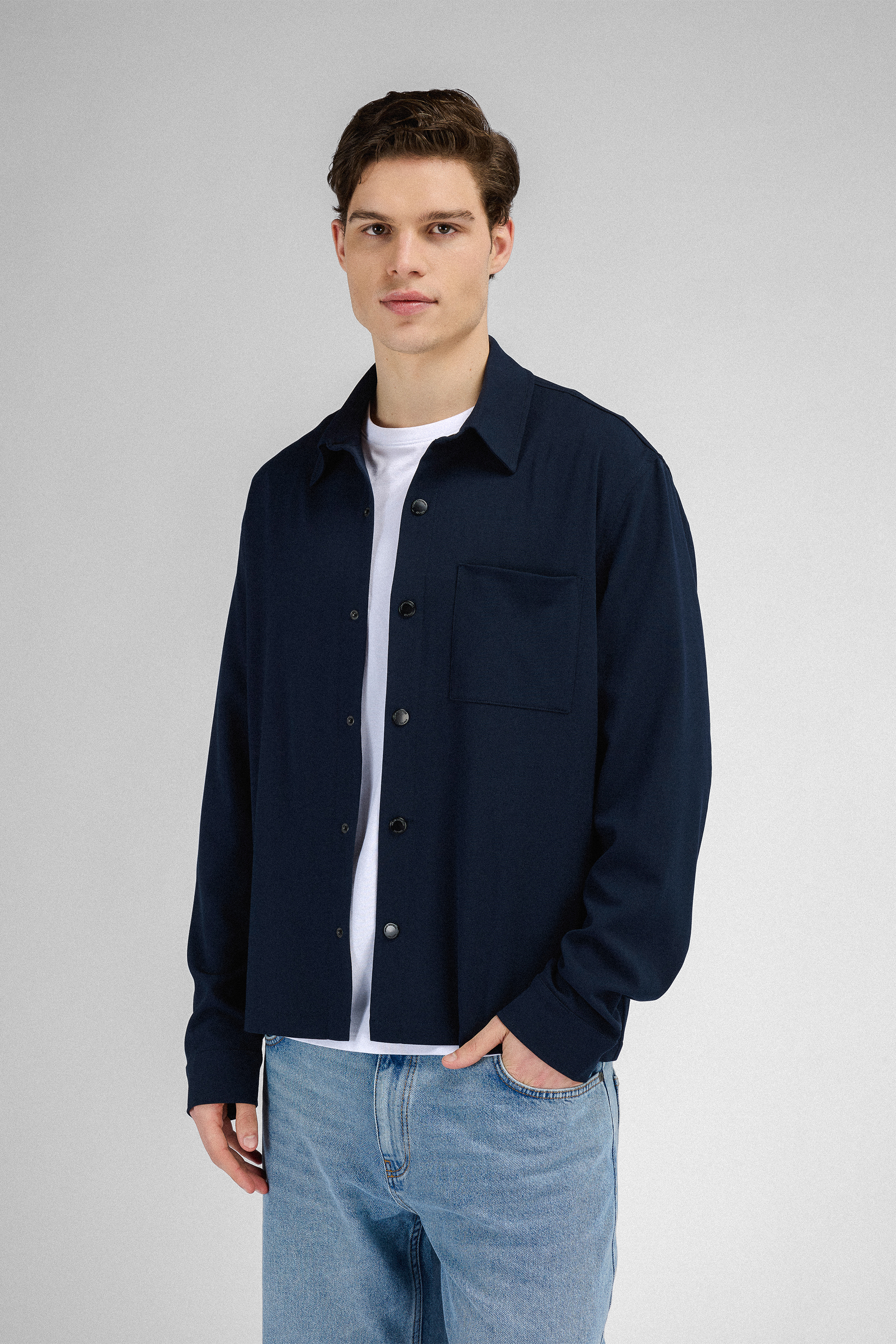 Urban Pioneers Male Gilbert LS Shirt SHIRT DARK NAVY