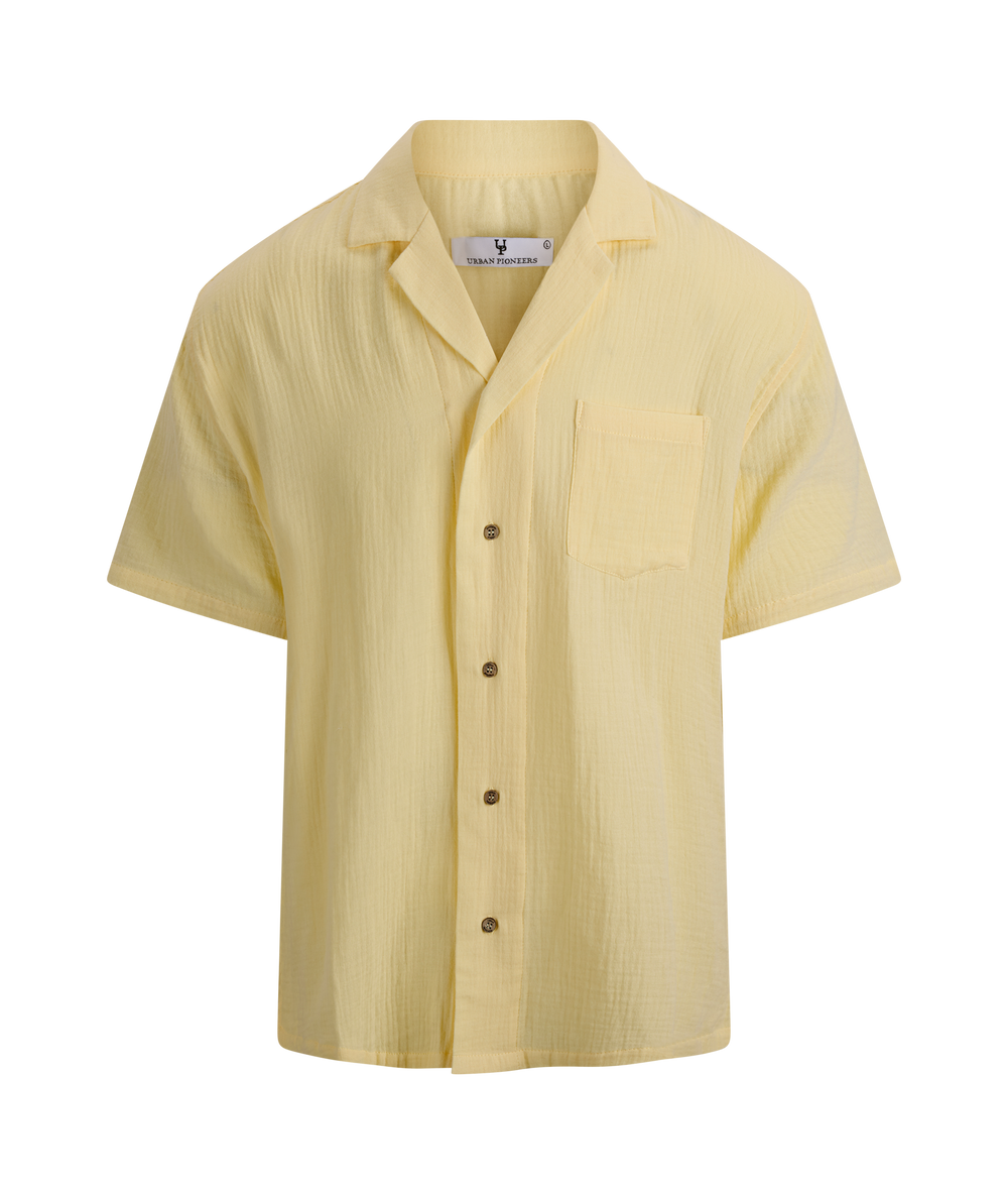 Urban Pioneers Male Giorgio SS Shirt SS SHIRT PALE YELLOW