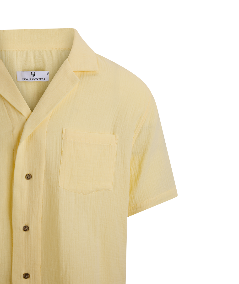 Urban Pioneers Male Giorgio SS Shirt SS SHIRT PALE YELLOW
