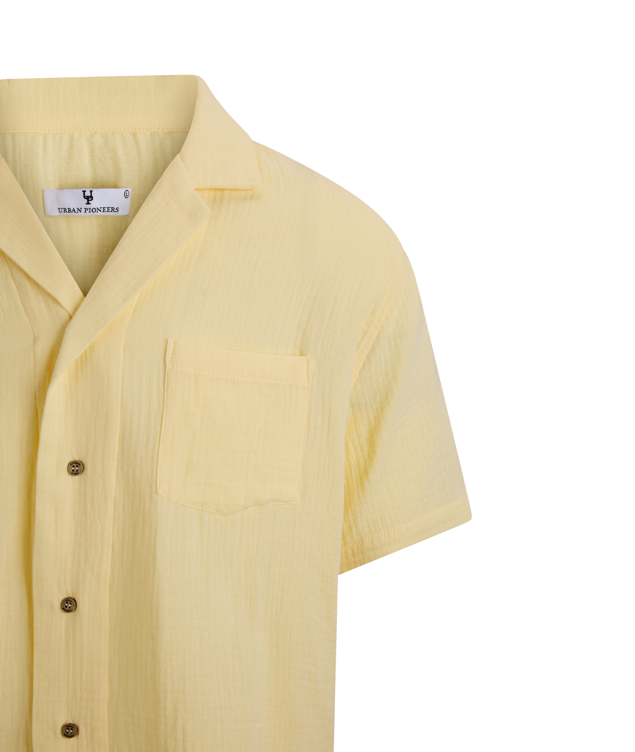 Urban Pioneers Male Giorgio SS Shirt SS SHIRT PALE YELLOW