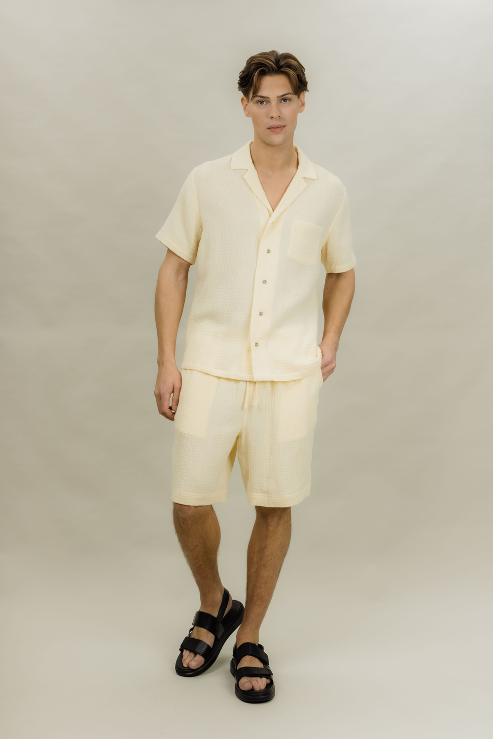 Urban Pioneers Male Giorgio Shorts SHORTS PALE YELLOW
