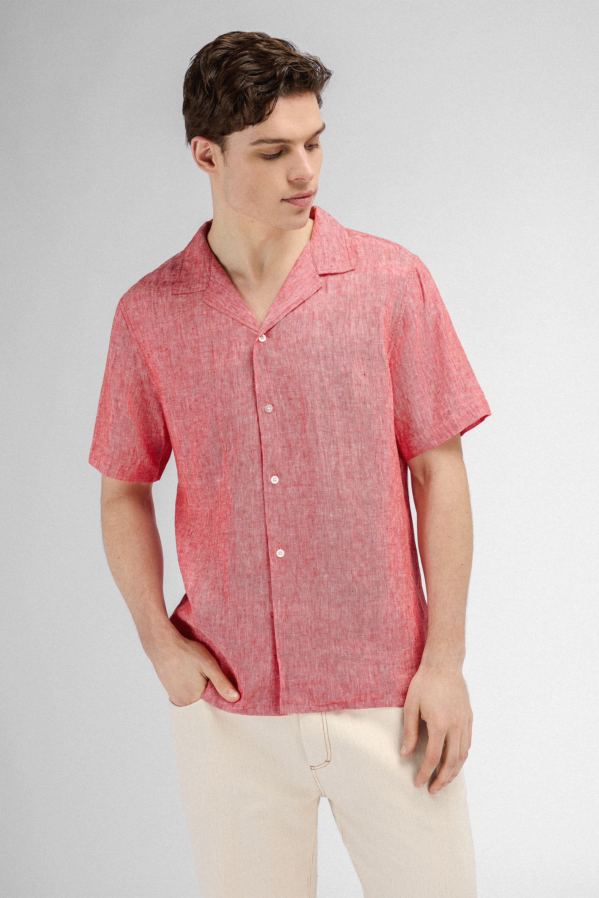 Urban Pioneers Male Giuseppe SS Shirt SS SHIRT WASHED RED