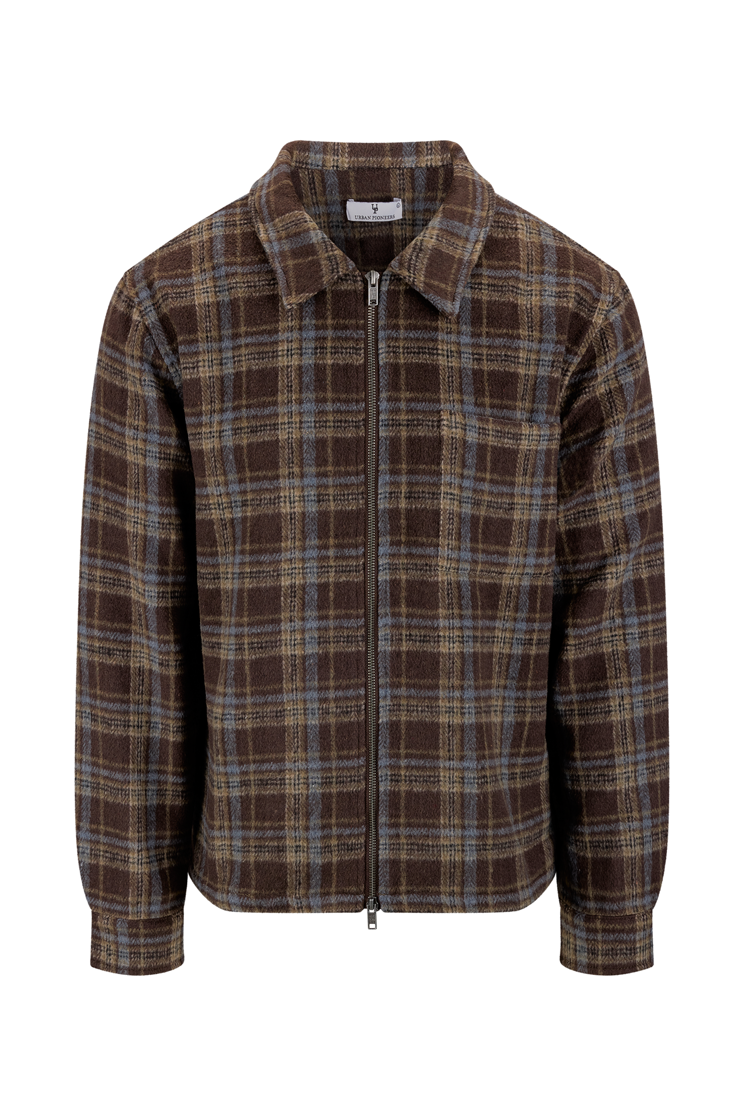 Urban Pioneers Male Guido Zip Shirt SHIRT BLUE CHECK