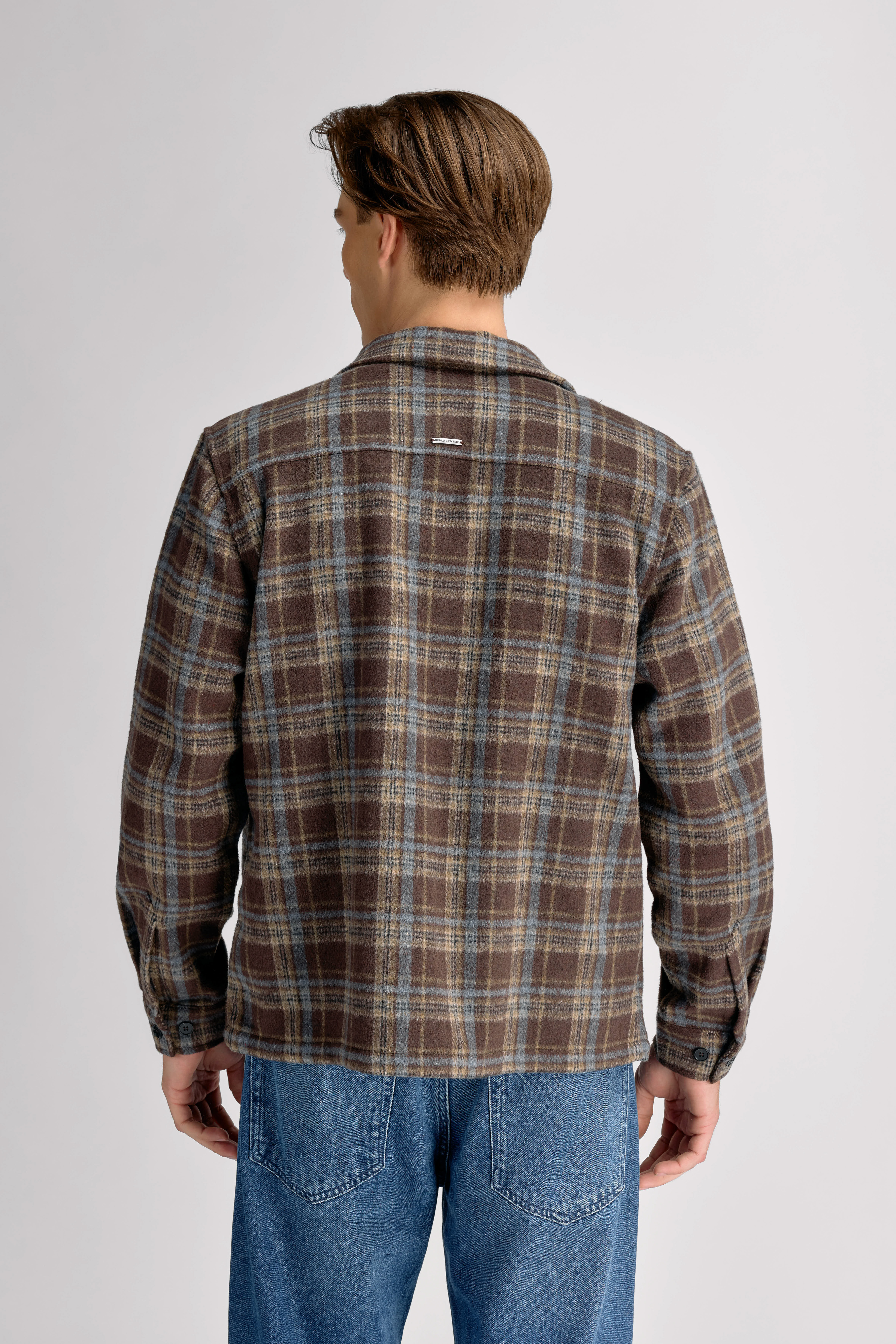 Urban Pioneers Male Guido Zip Shirt SHIRT BLUE CHECK