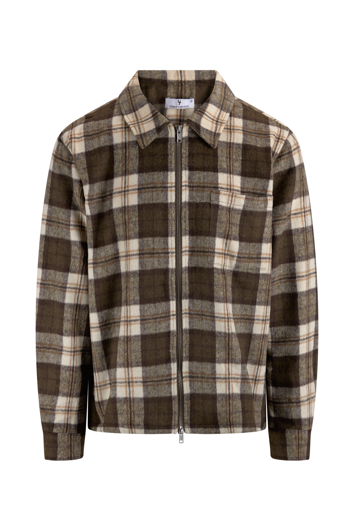 Urban Pioneers Male Guido Zip Shirt SHIRT BROWN CHECK