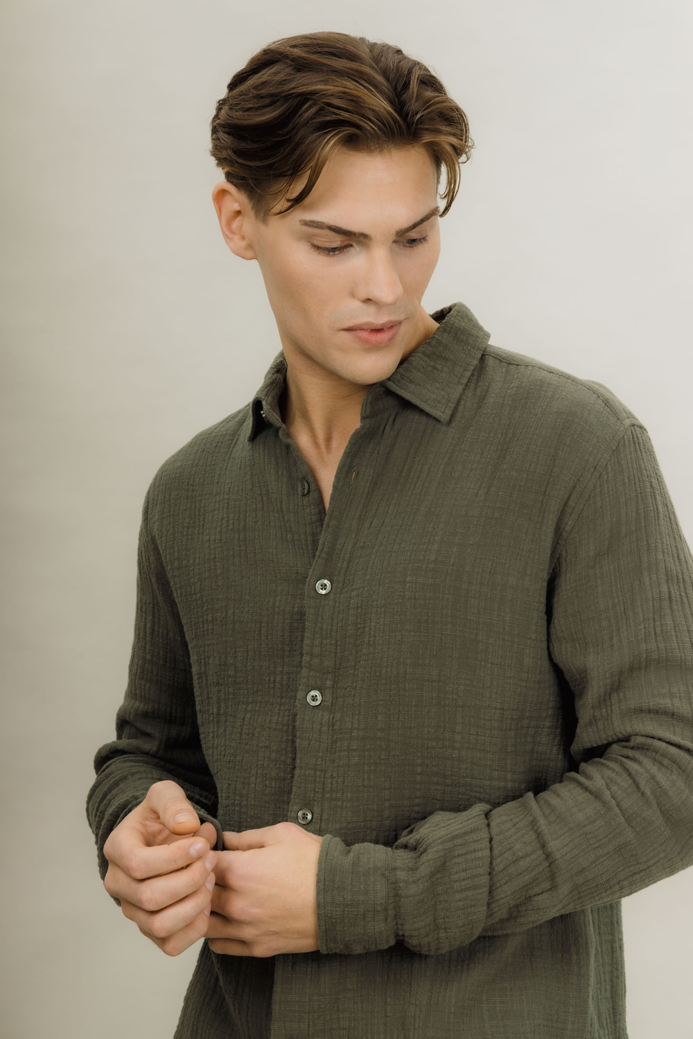 Urban Pioneers Male Krystian Shirt SHIRT OLIVE
