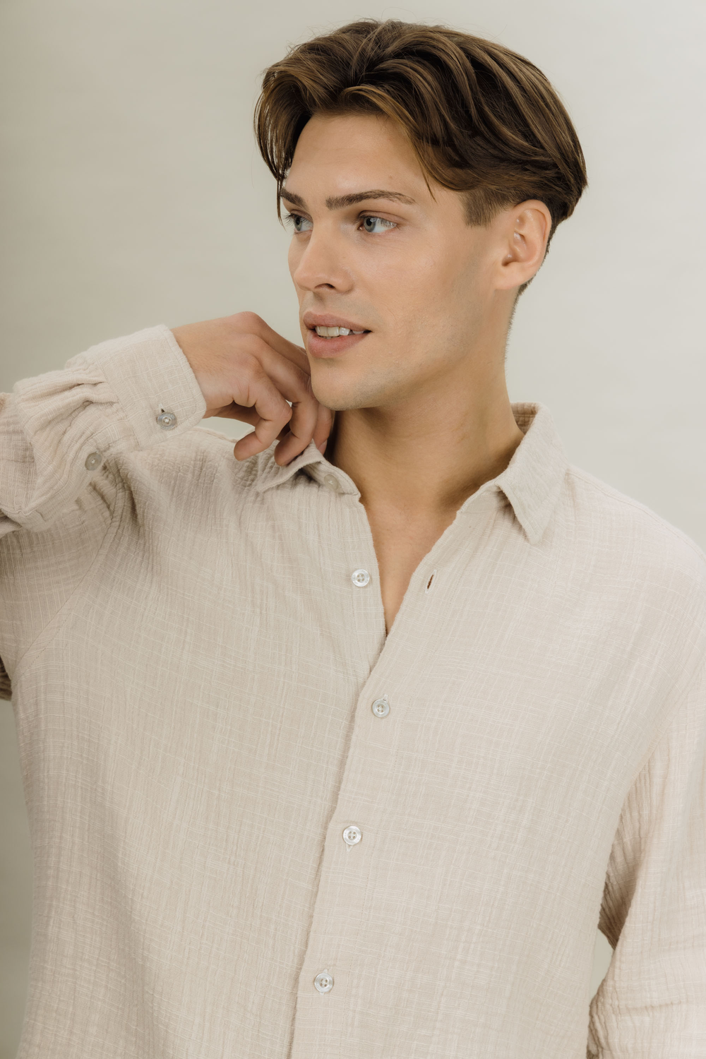 Urban Pioneers Male Krystian Shirt SHIRT SAND
