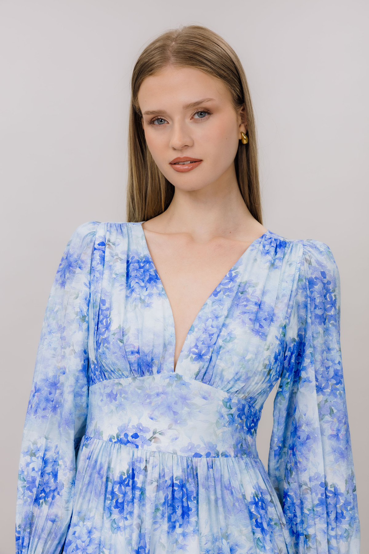Urban Pioneers Female Livorno Dress DRESS BLUE FLOWER AOP