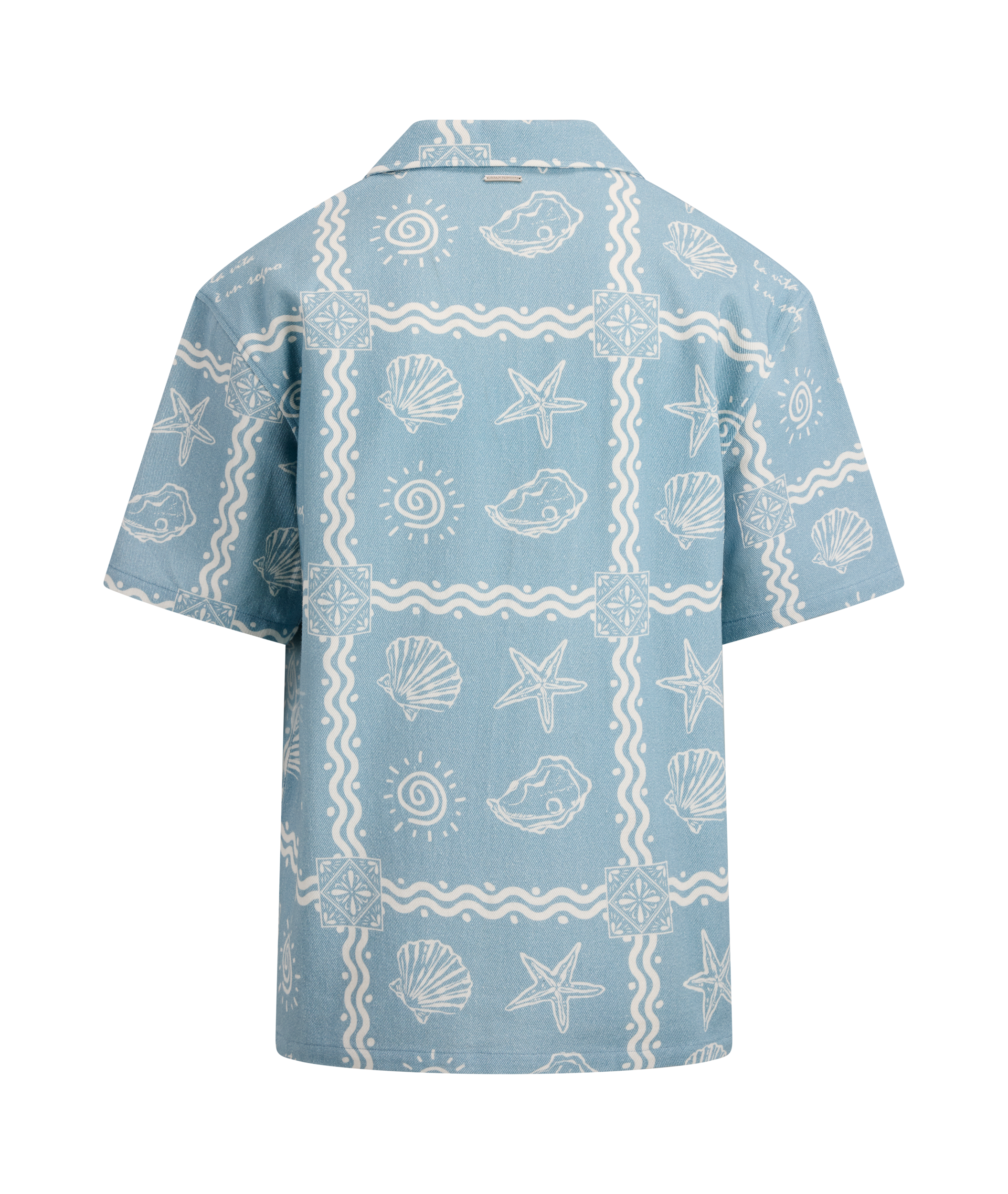 Urban Pioneers Male Loic SS Shirt SS SHIRT LIGHT DENIM AOP
