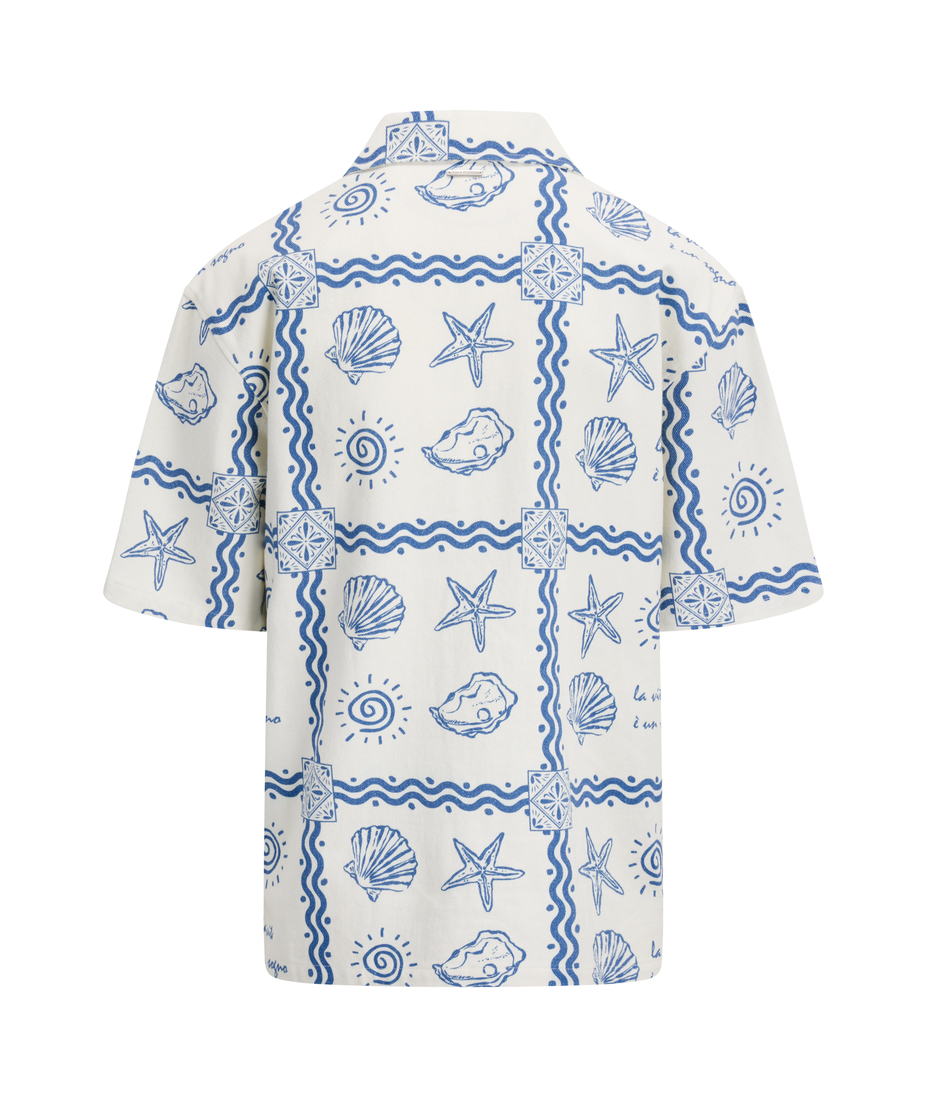 Urban Pioneers Male Loic SS Shirt SS SHIRT TRUE NAVY AOP