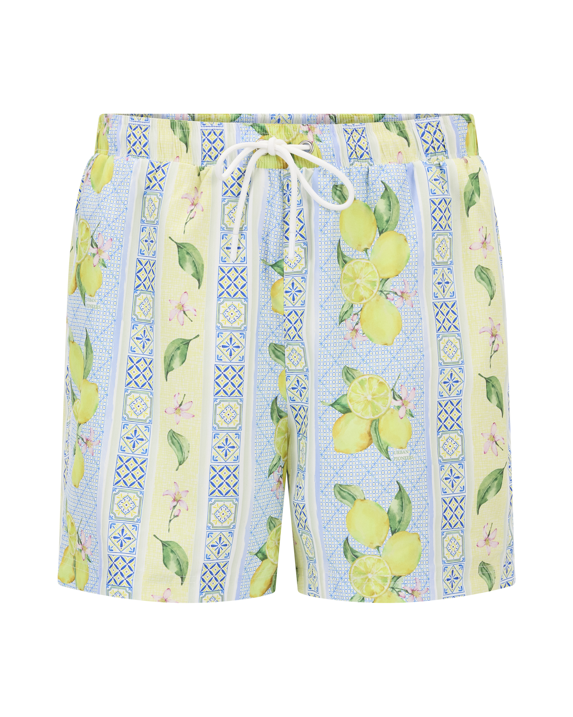 Urban Pioneers Male Luka Shorts SWIMSHORTS LEMONS AOP