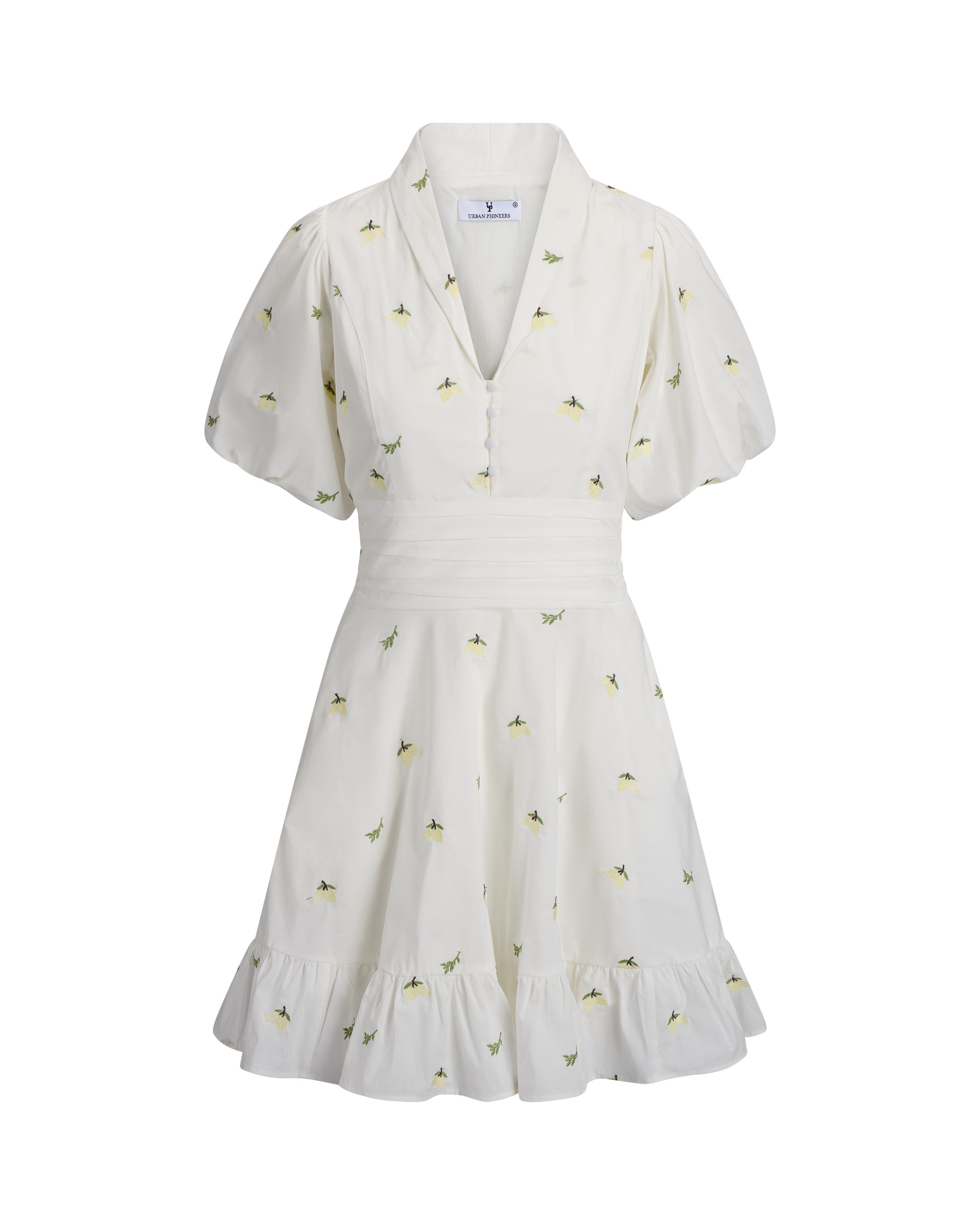 Urban Pioneers Female Makayla Dress DRESS LEMON AOP