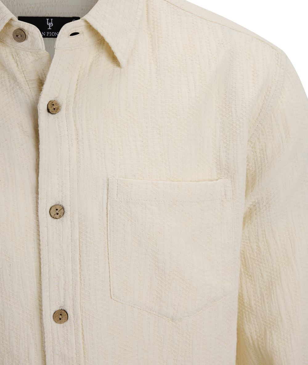 Urban Pioneers Male Martino LS Shirt SHIRT CREAM